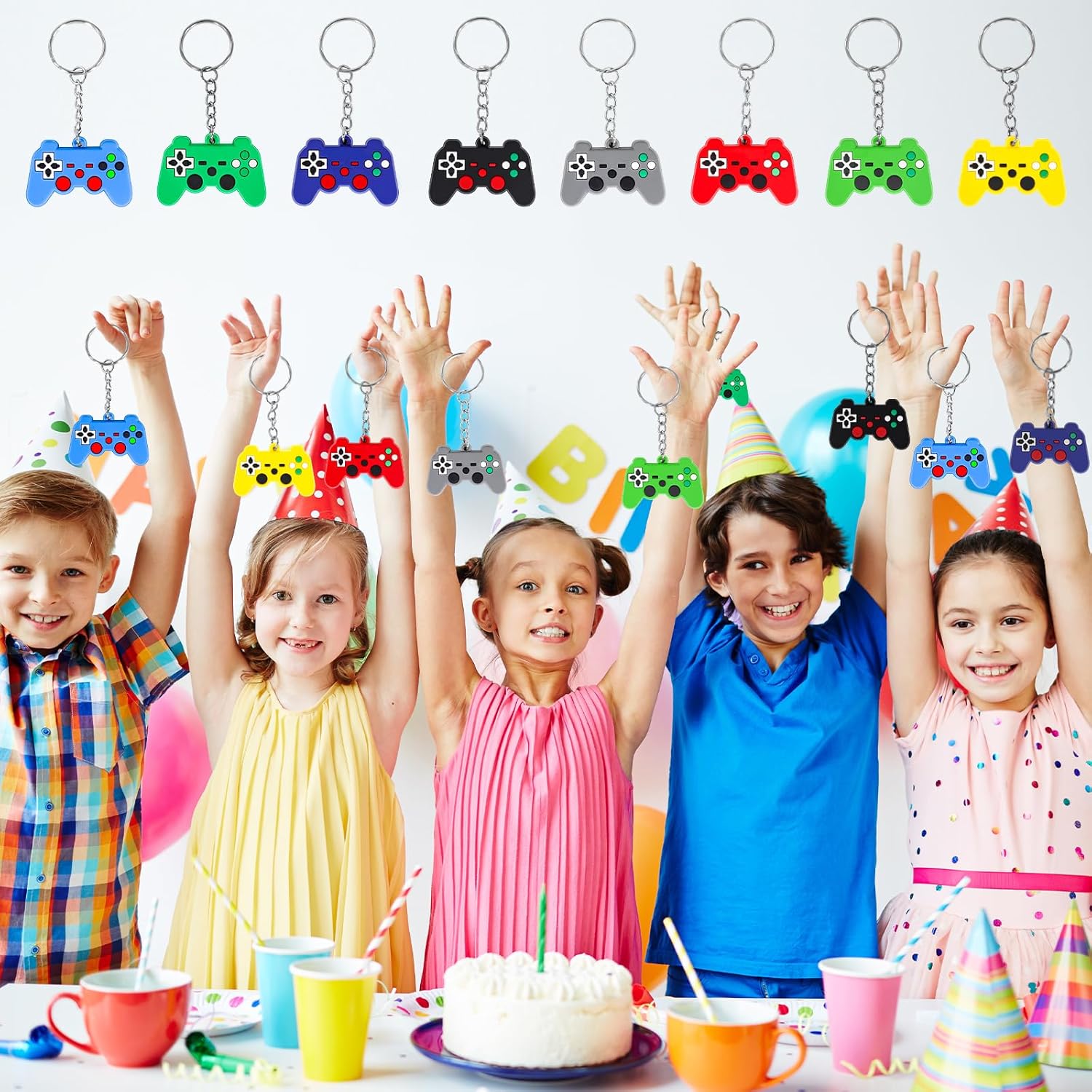 Coicok 40 Pezzi Portachiavi da Gioco Controller (8 Colori) - immagine 5