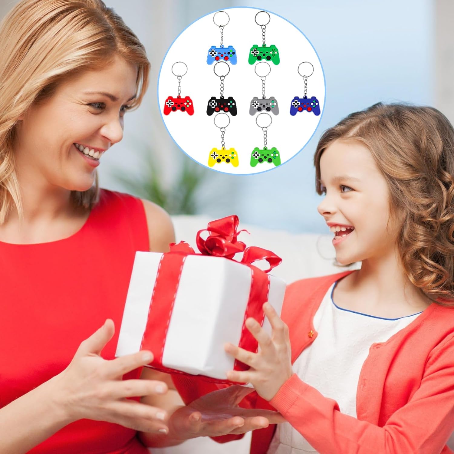Coicok 40 Pezzi Portachiavi da Gioco Controller (8 Colori) - immagine 7