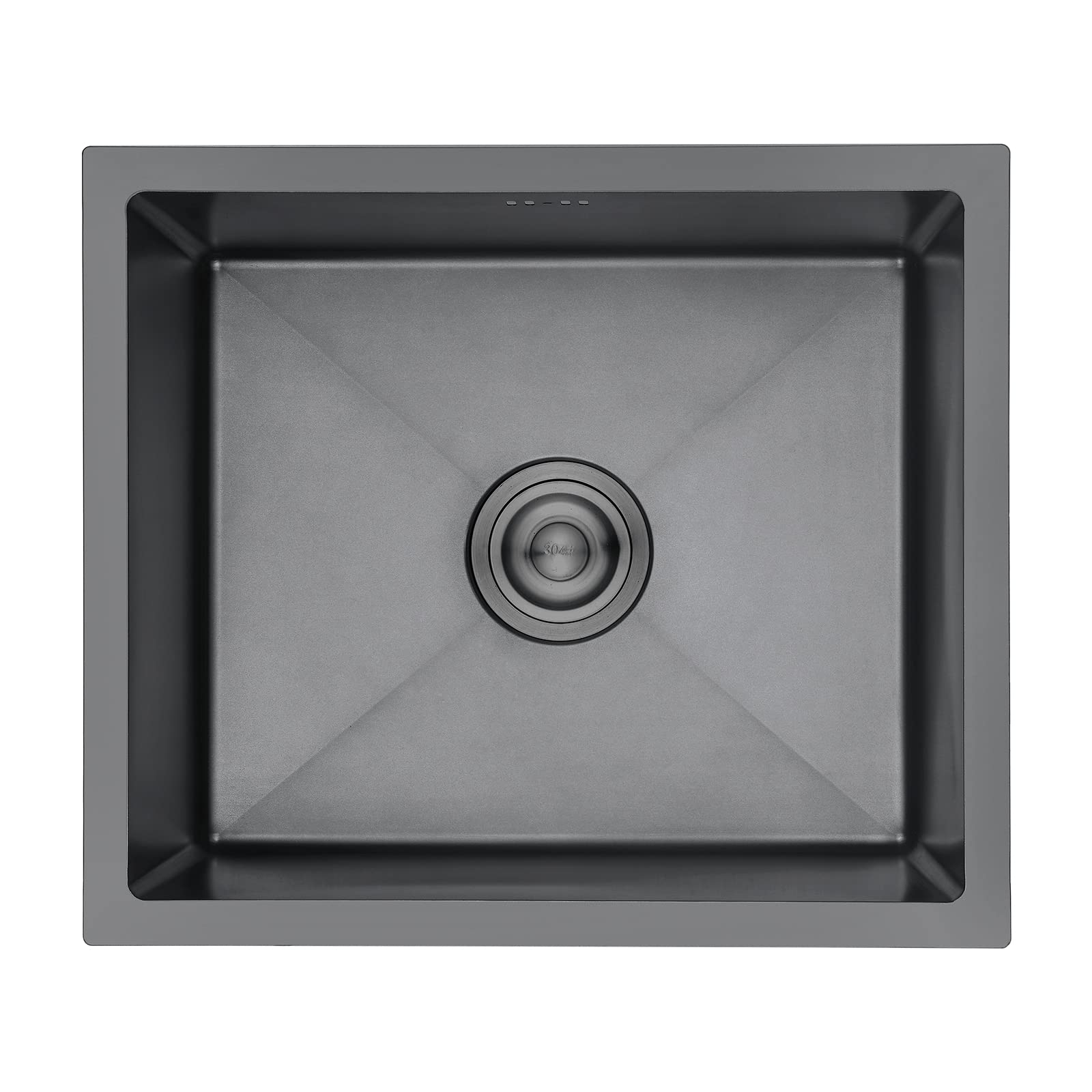 Ibergrif Lavello Cucina Vasca Singola Inox 50x43x20cm, Nero