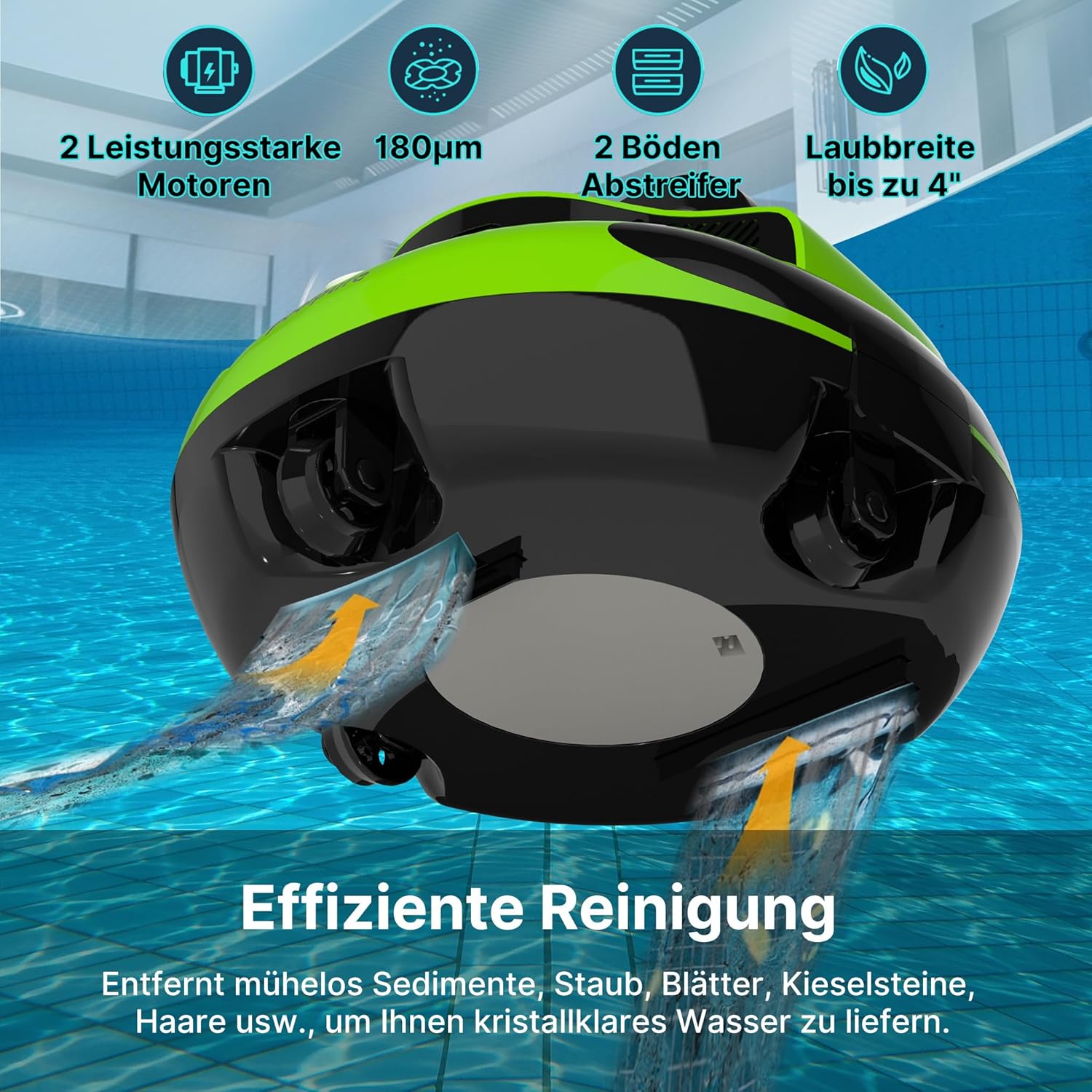 POOLPURE 2025 Pool Robot - Pulitore Piscina Wireless - immagine 2