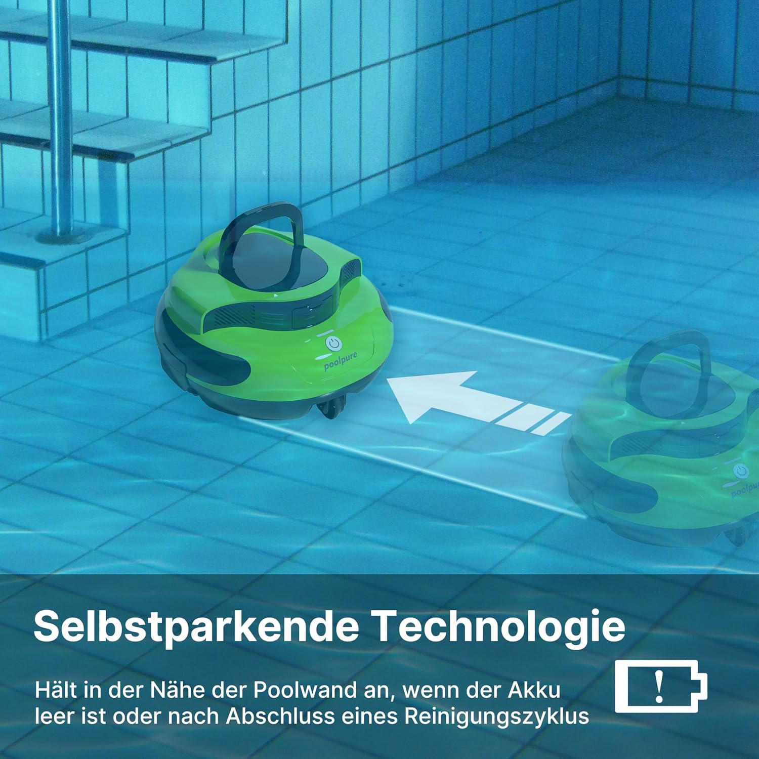 POOLPURE 2025 Pool Robot - Pulitore Piscina Wireless - immagine 5