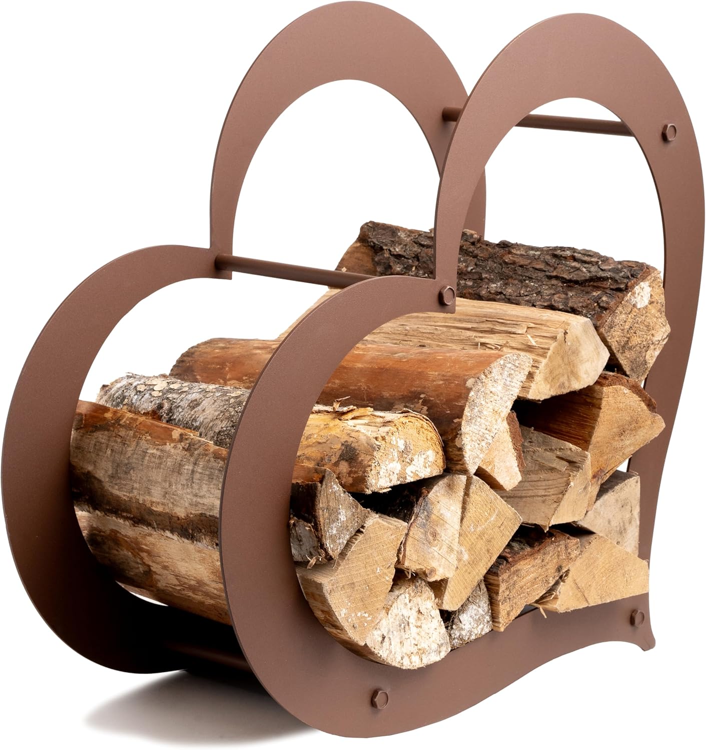 Neustein Scaffale per Legna da Ardere a Cuore, Nero