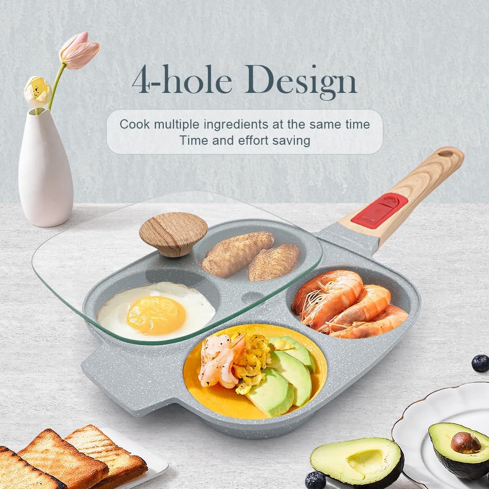 Padella Pancake con Rivestimento in Ceramica - Blu - immagine 3