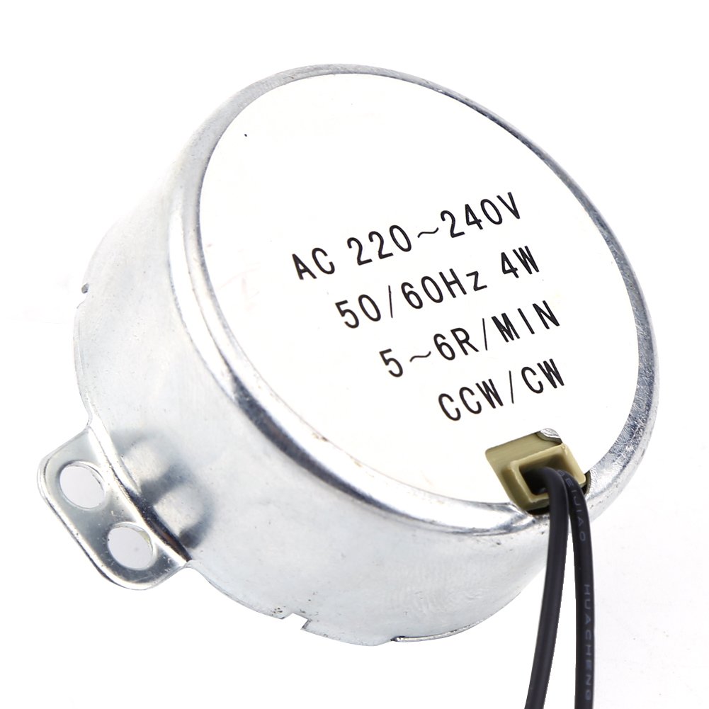 Motore sincrono Mini Dimensioni Motore a microonde AC Motore sincrono Motoriduttore Motore Rotante 4W CW/CCW 220 240V (5 6RPM)