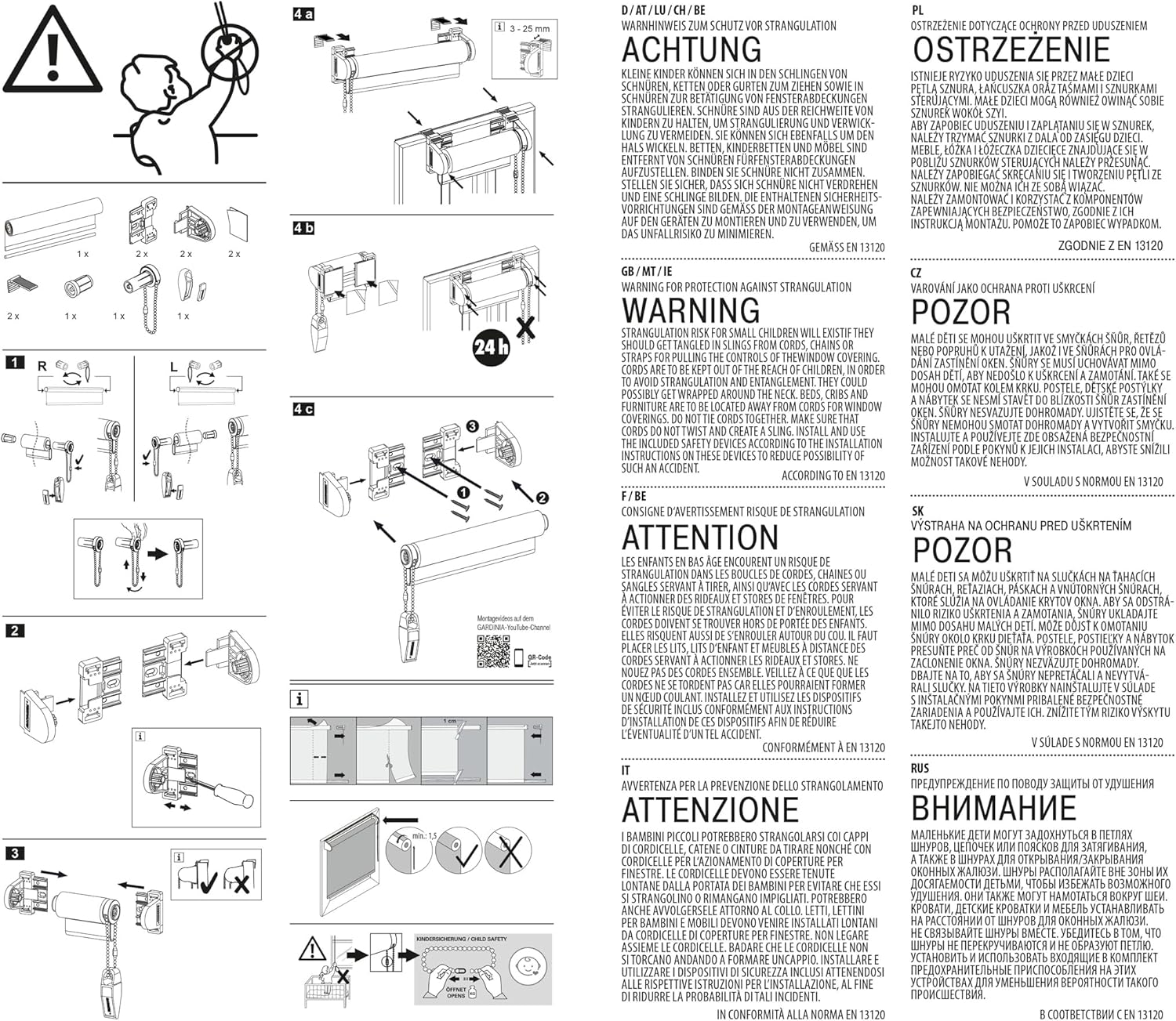 Gardinia EASYFIX Tenda a Rullo Termica Opaca, Grigio 100x150cm - immagine 10