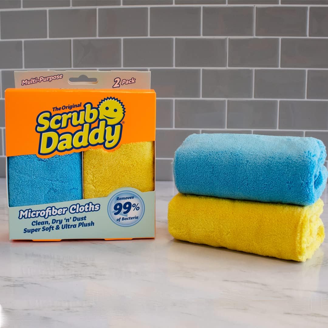 Scrub Daddy Panno Microfibra Doppia Confezione Blu e Gialla - immagine 2