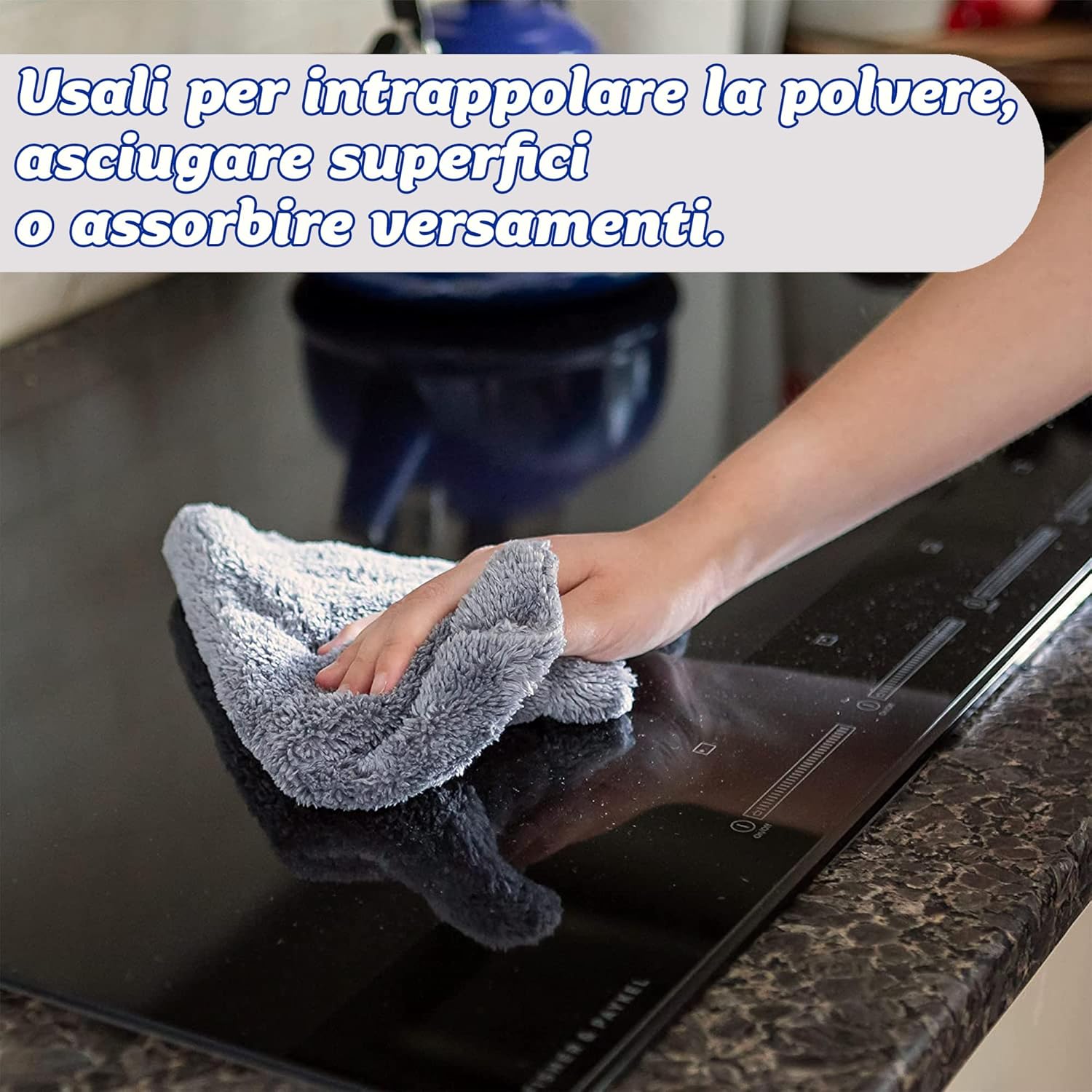 Scrub Daddy Panno Microfibra Doppia Confezione Blu e Gialla - immagine 4