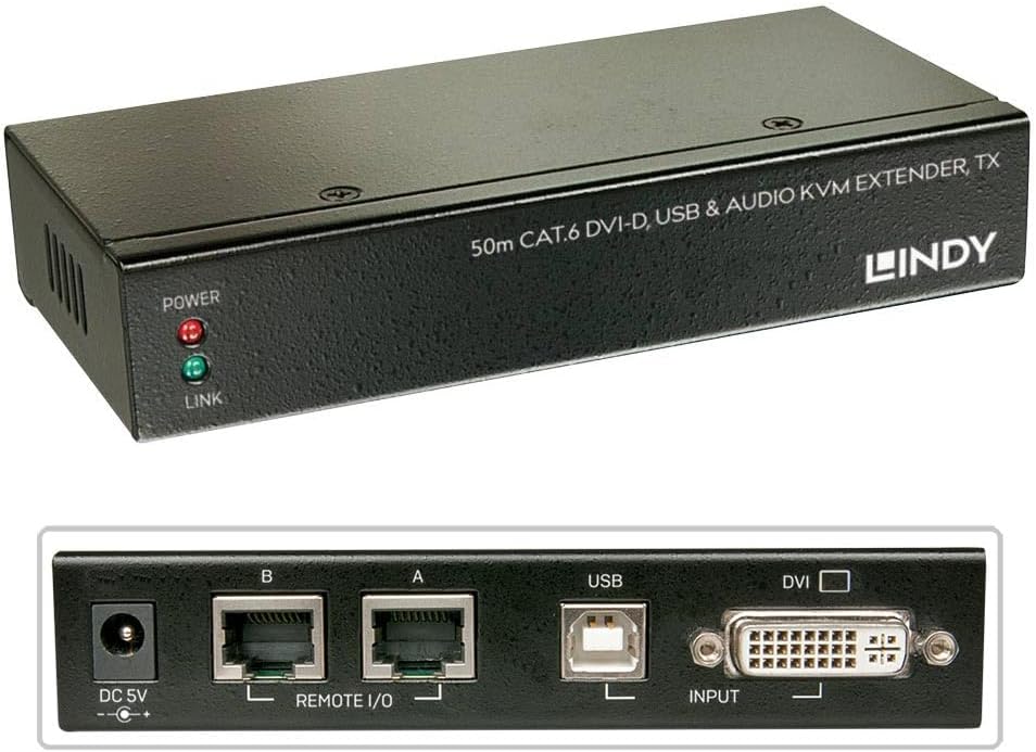 Lindy 39377 Extender KVM DVI USB Audio Cat.6 | Trasmetti Segnale Fino A 50m In Full HD - Foto 3