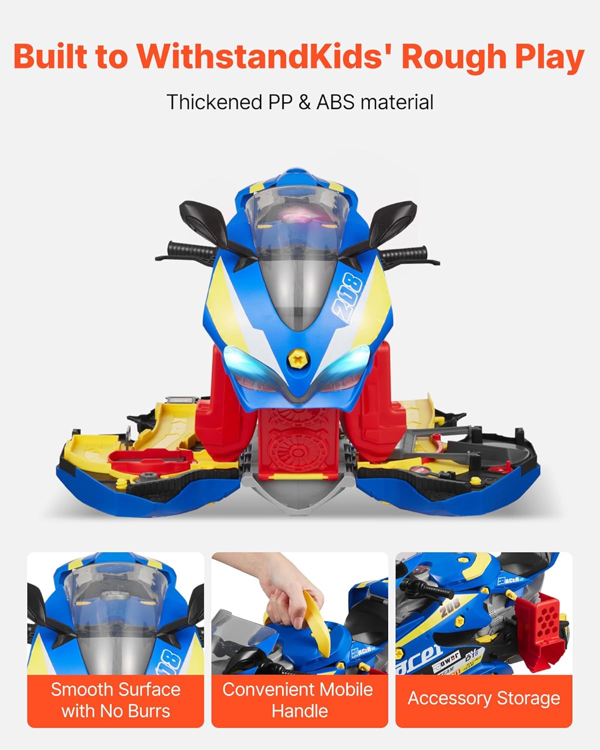 VEVOR Giocattolo Motore Moto 25 Pezzi, Blu - immagine 6