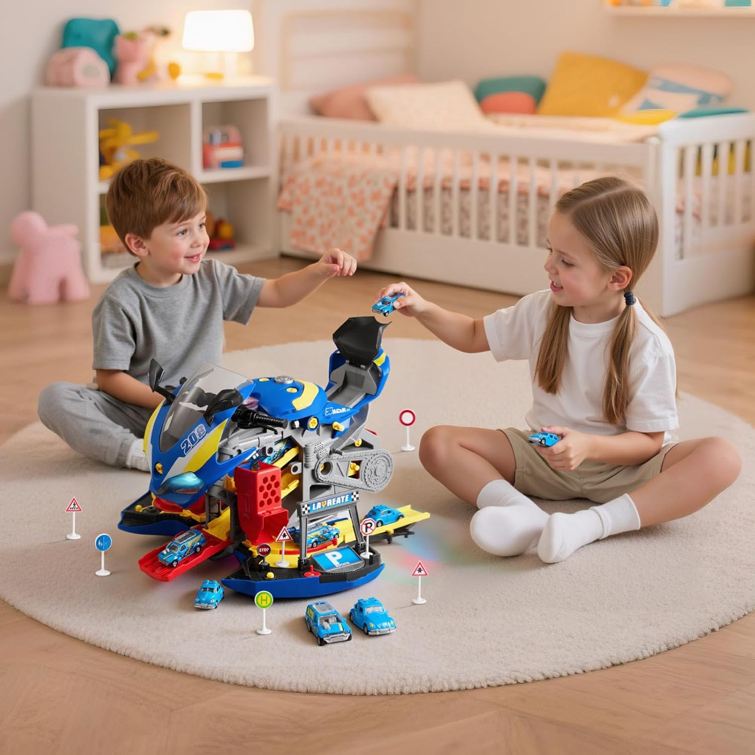 VEVOR Giocattolo Motore Moto 25 Pezzi, Blu - immagine 8