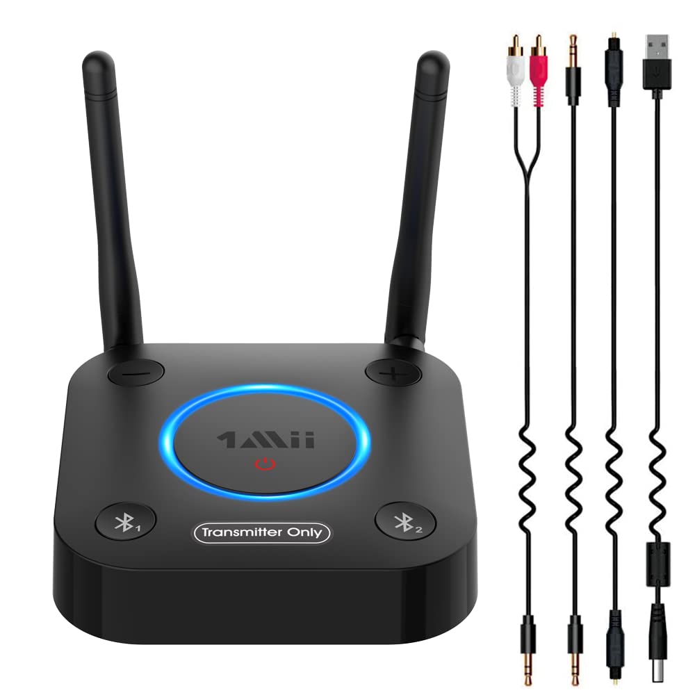 1mii Trasmettitore Bluetooth 5.2 per TV a 2 Cuffie