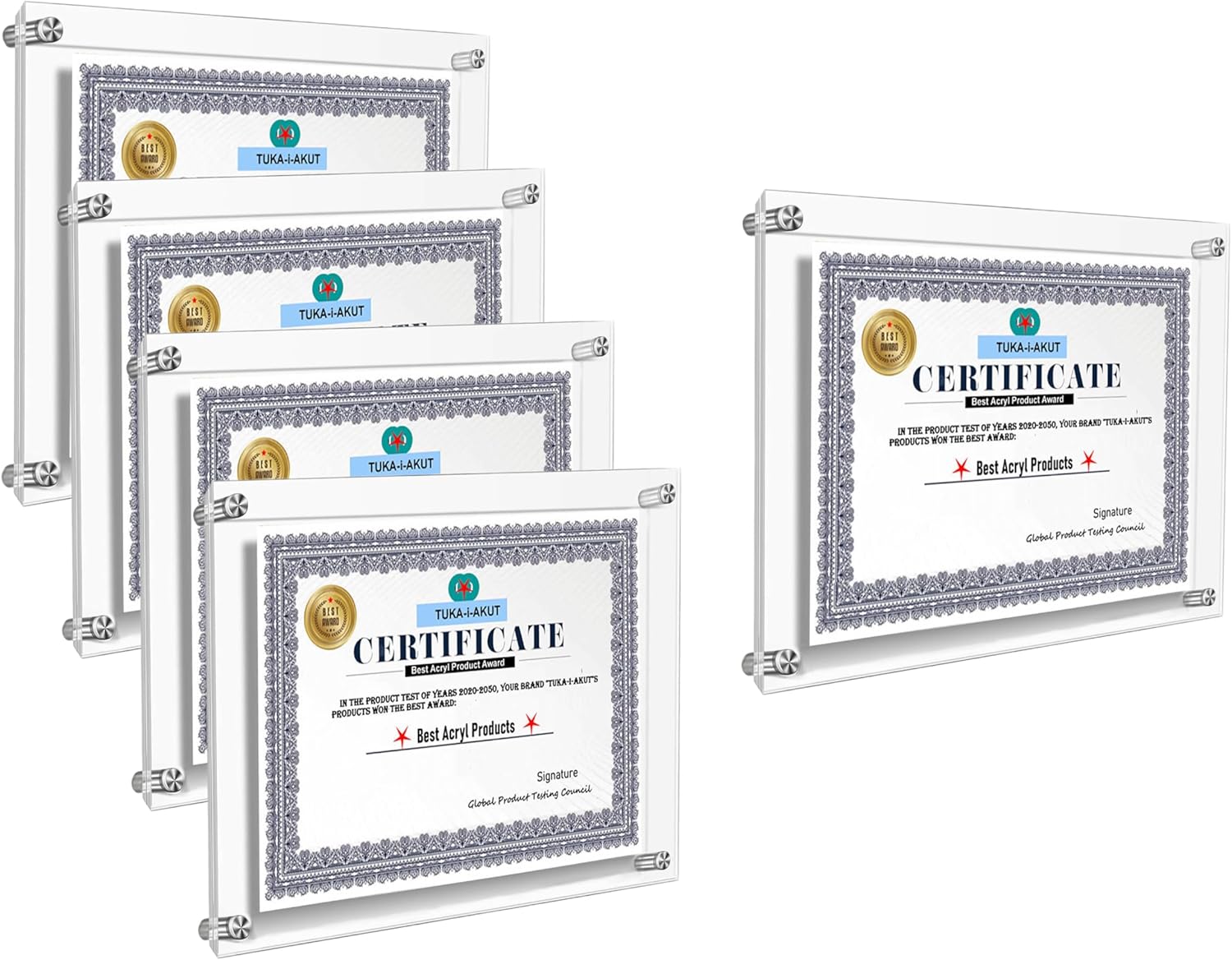 Tuka-i-akut 5X Cornice Display da Parete A4 in Acrilico - immagine 1