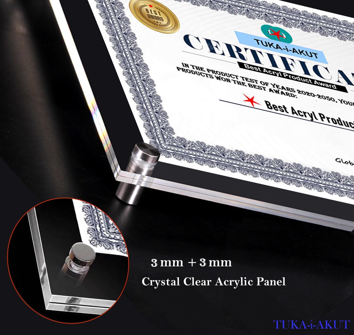 Tuka-i-akut 5X Cornice Display da Parete A4 in Acrilico - immagine 8