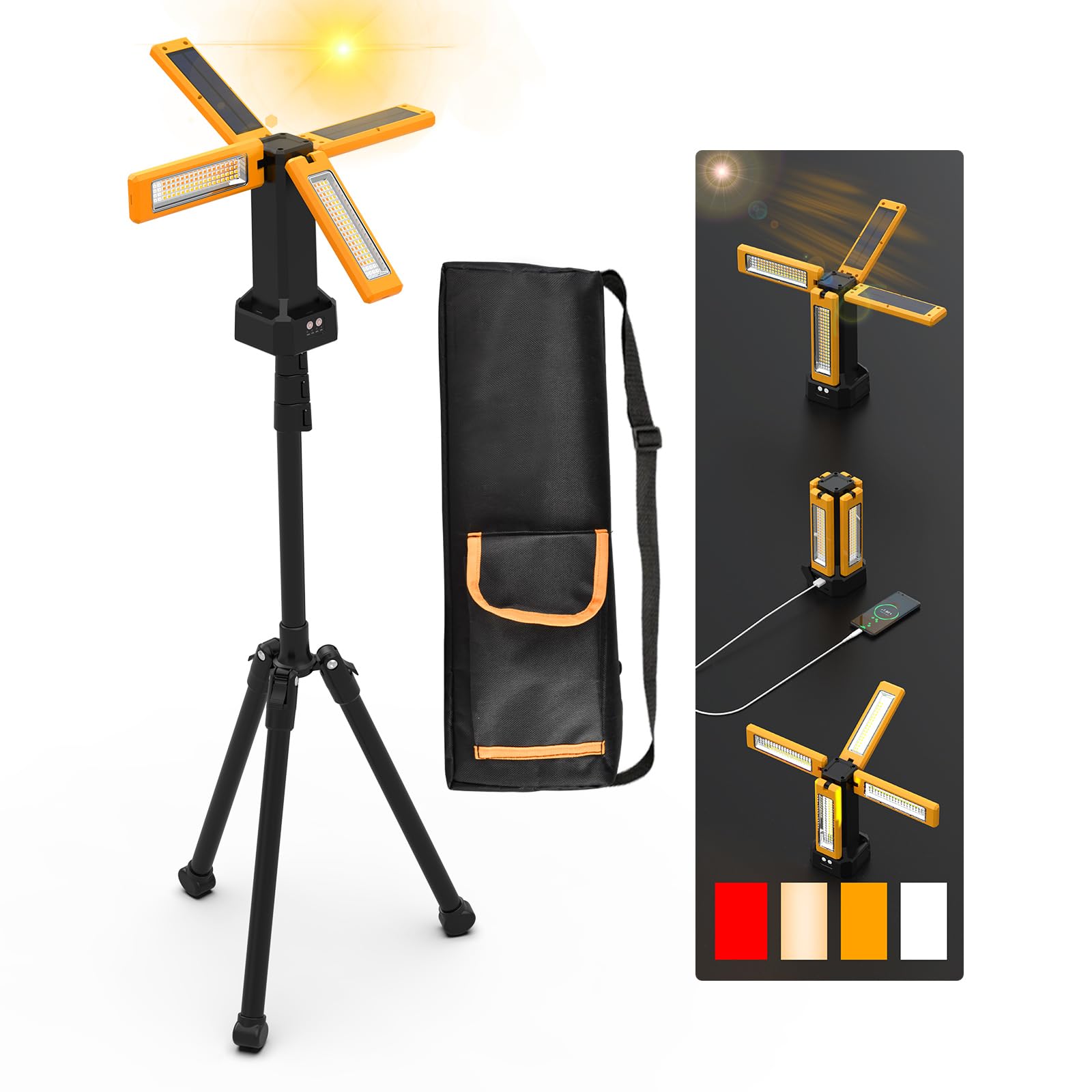 Luci da Lavoro Dimmerabili 8000 Lumen, Arancione