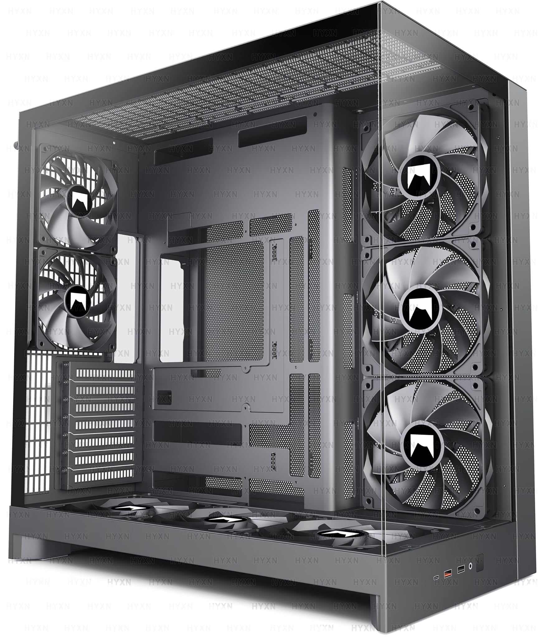 Hyxn H2 ATX PC Case Mid-Tower Airflow Gaming, Nero
