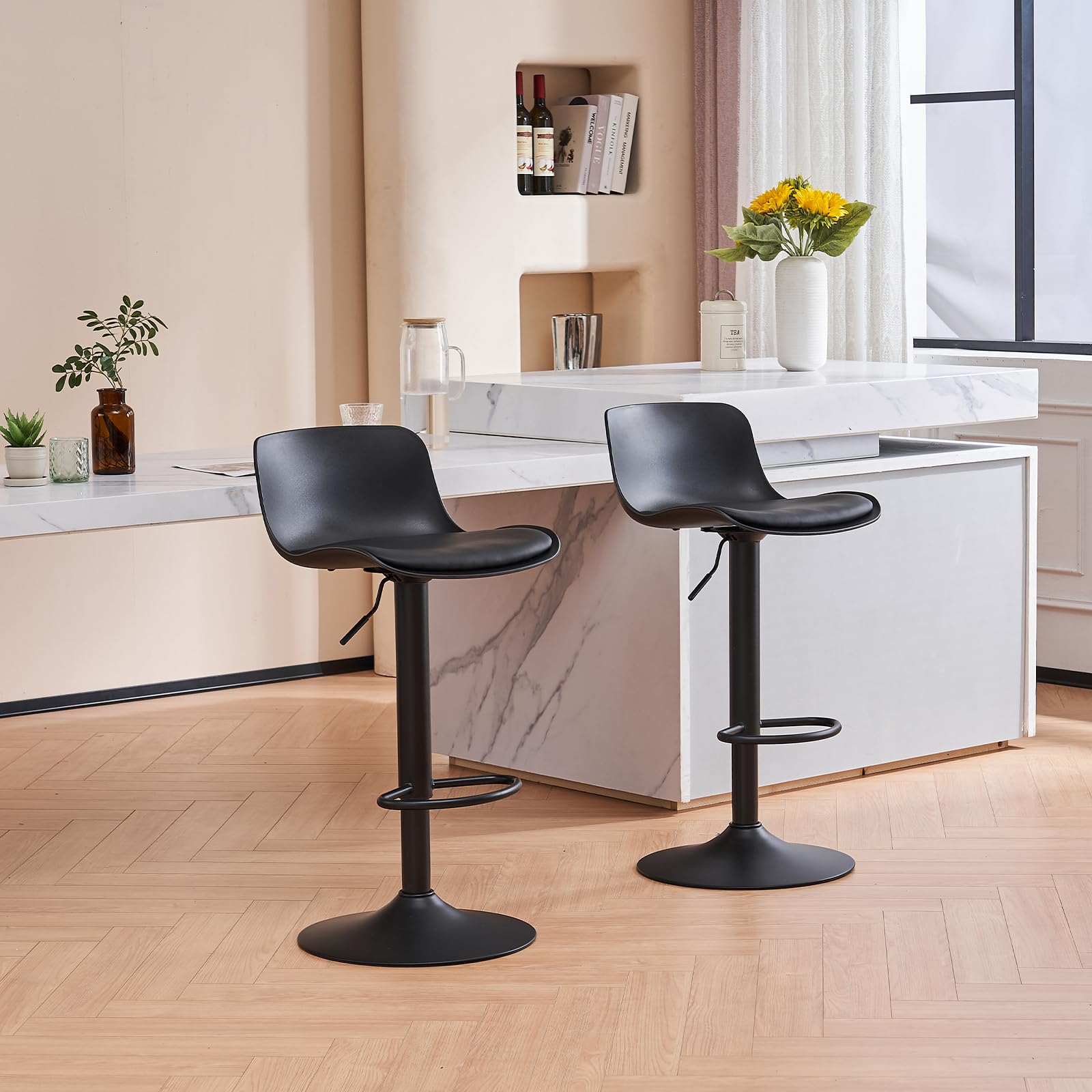 Younike Sgabelli da Bar Set 2, Neri