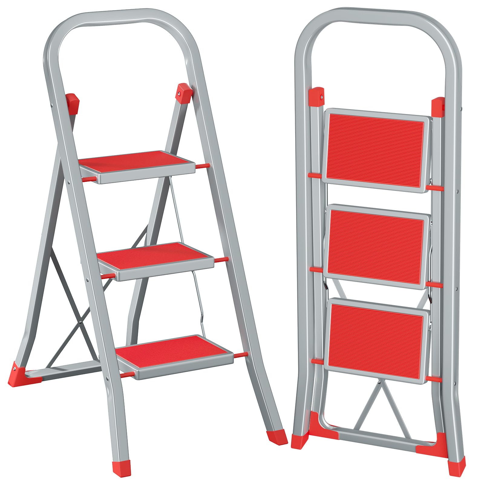 Amhancible Scaletta Pieghevole 3 Gradini 150kg