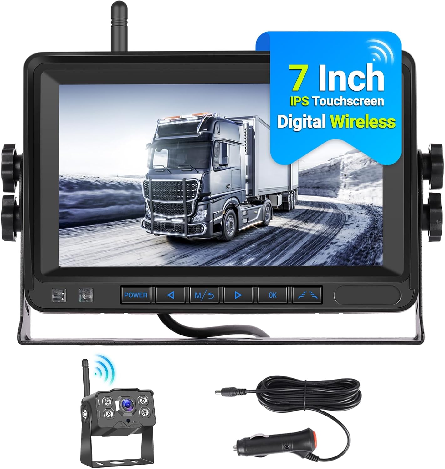 Hikity Kit Retromarcia Auto Wireless HD 1080P con Telecamera IP68 - immagine 1
