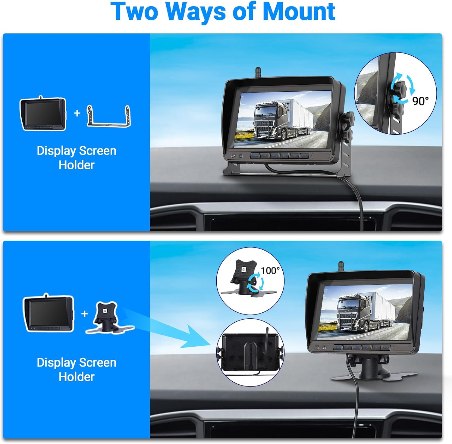 Hikity Kit Retromarcia Auto Wireless HD 1080P con Telecamera IP68 - immagine 6