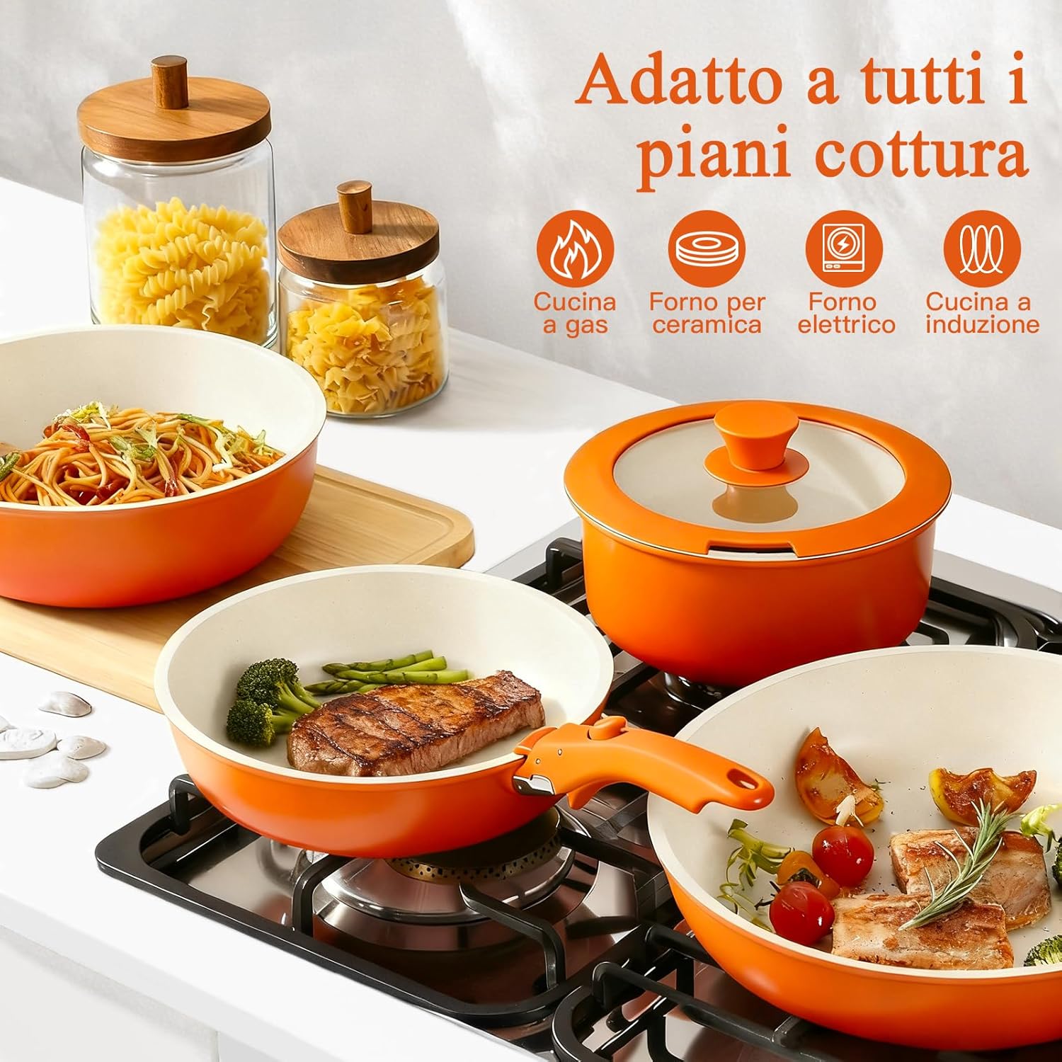 Gipp 11 Pezzi Set Pentole e Padelle Antiaderenti - immagine 3