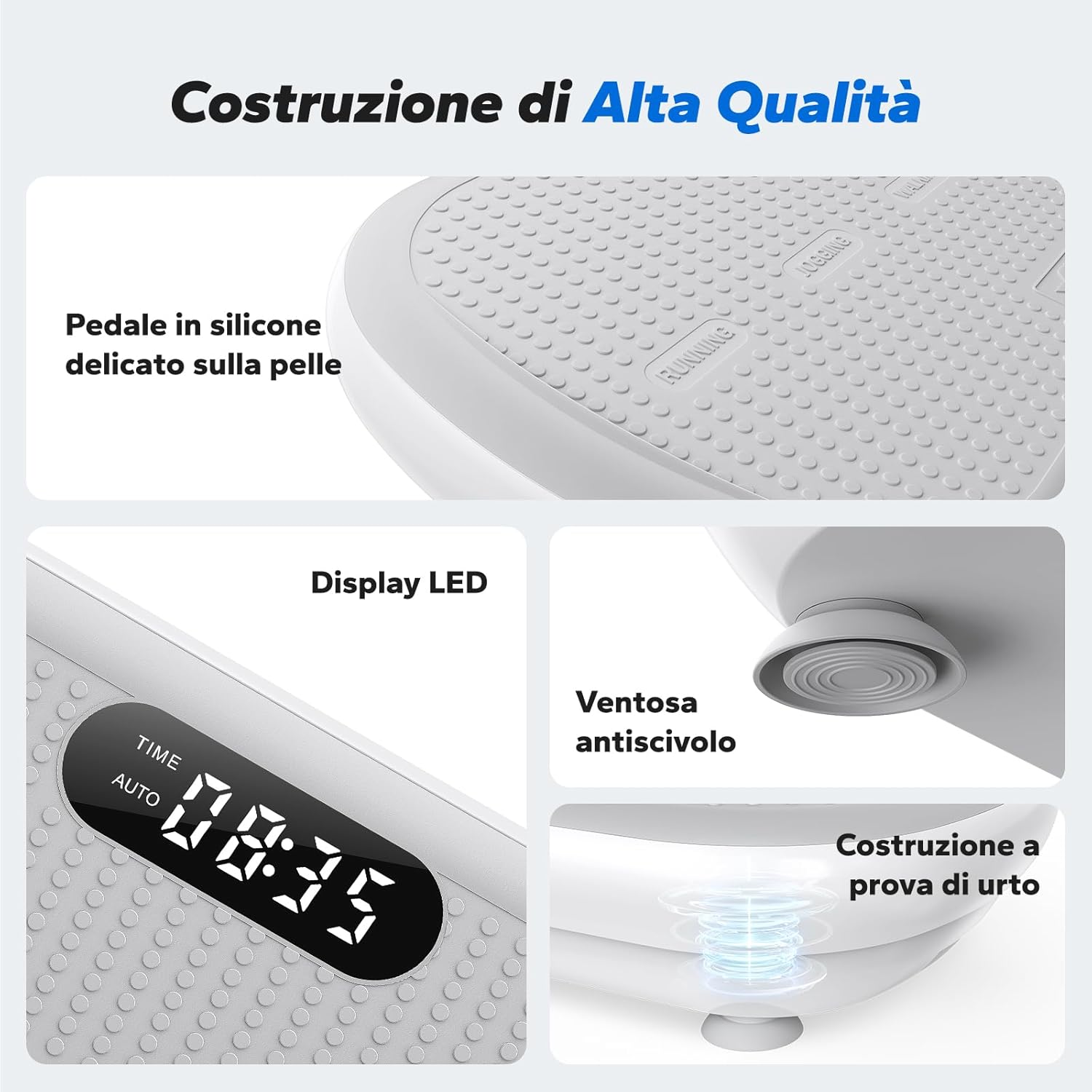 Merach Pedana Vibrante Dimagrante Potente, Grigio - immagine 4