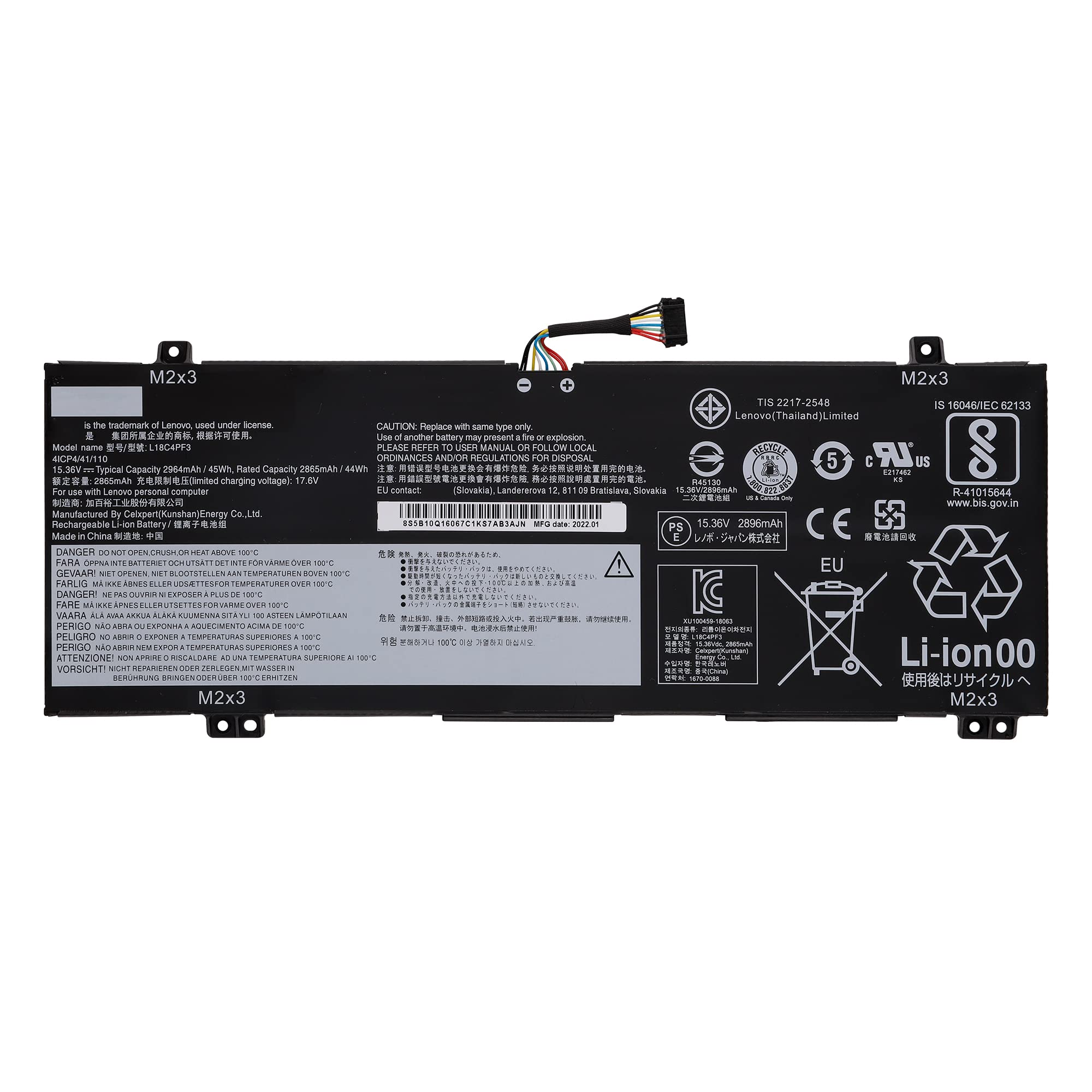 Swark Batteria L18C4PF3 per Lenovo IdeaPad C340-14IWL