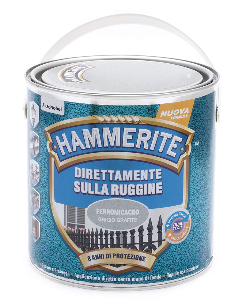 Hammerite Direttamente Sulla Ruggine Ferromicaceo Grigio Grafite 2.5 l