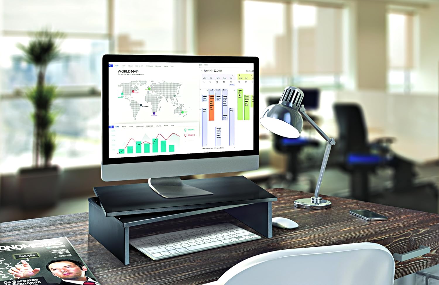 Meliconi Space LCD M Girevole per TV e Monitor PC, Nero - immagine 2