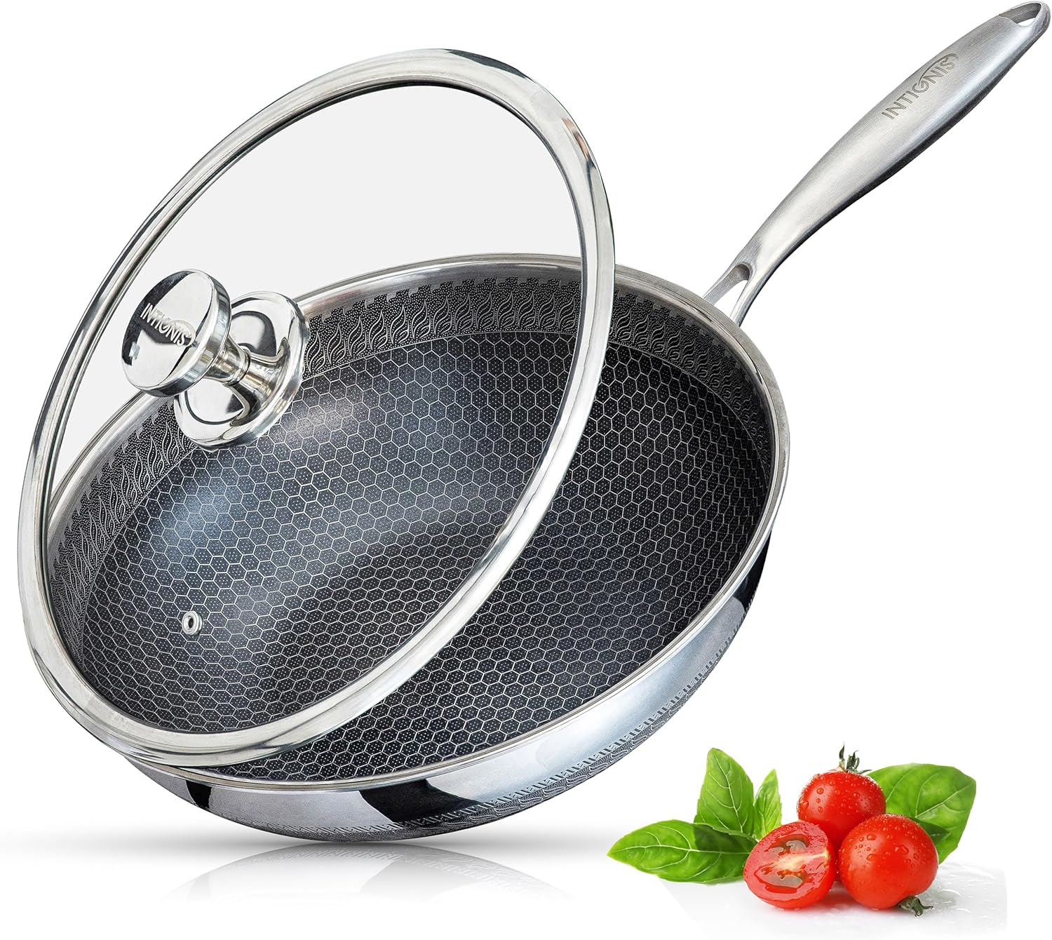 Intignis® Wok 30 cm con Coperchio, Antigraffio - immagine 1