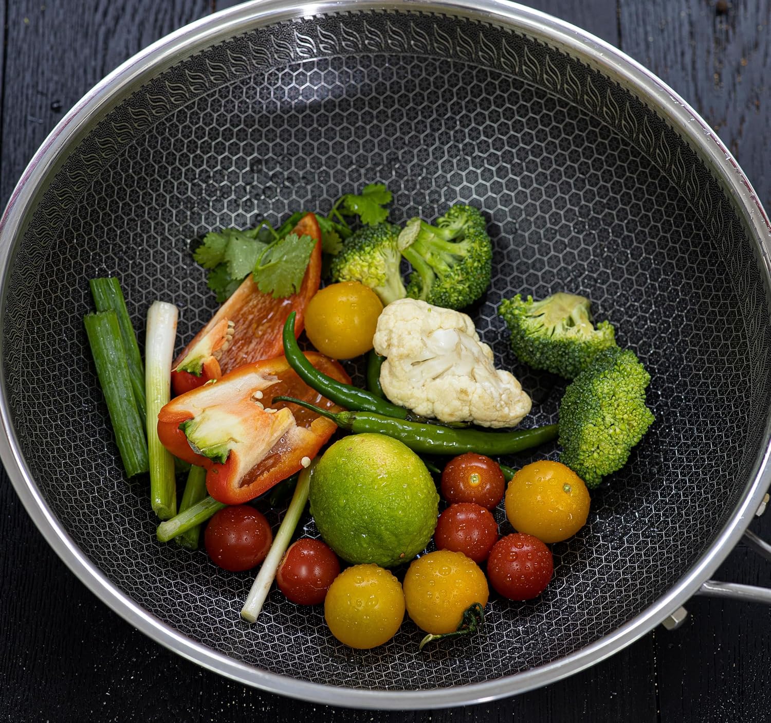 Intignis® Wok 30 cm con Coperchio, Antigraffio - immagine 7