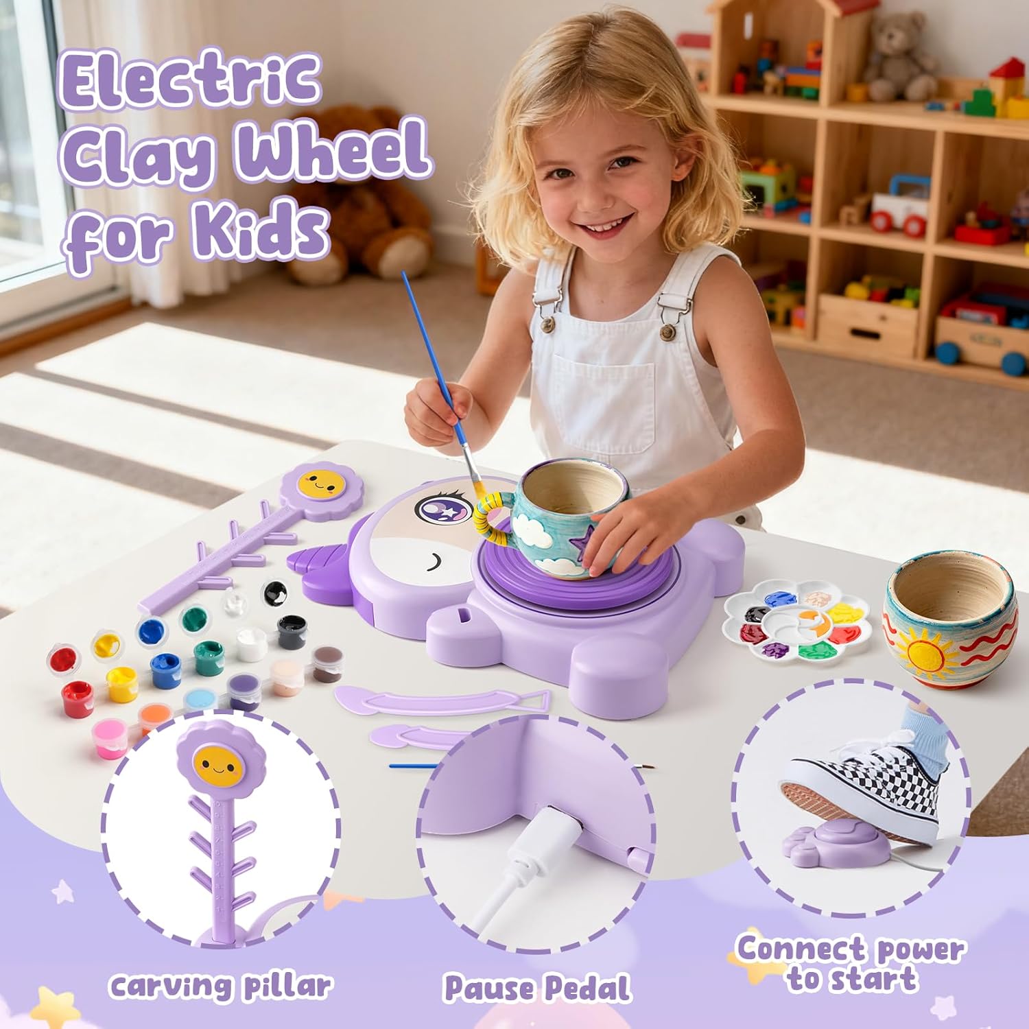 Tornio per Ceramica per Bambini - Kit Completo - immagine 5