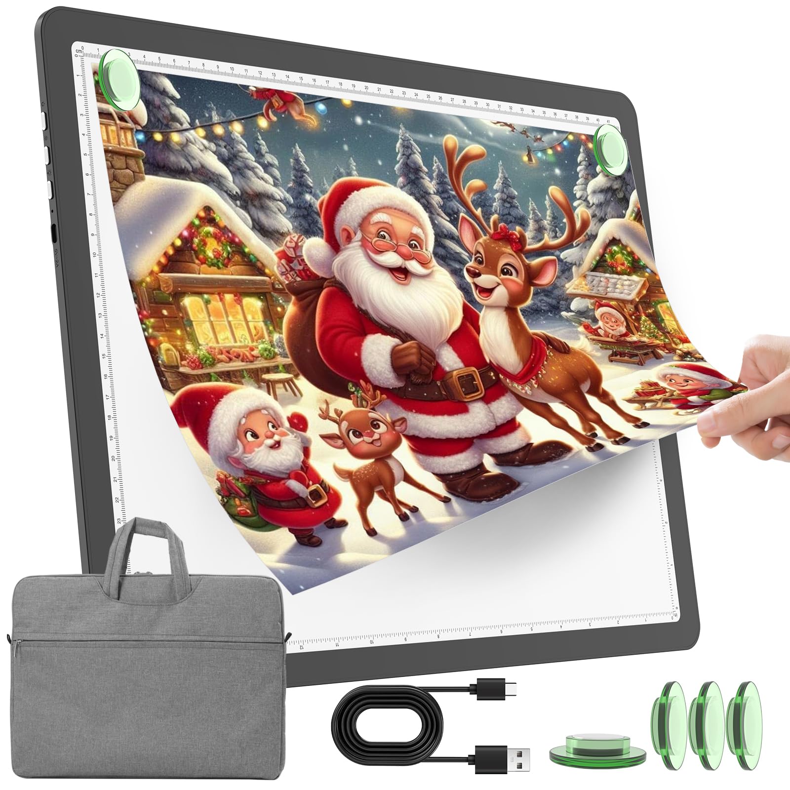 Toheto Tavolo Luminoso A3 Ricaricabile, Nero