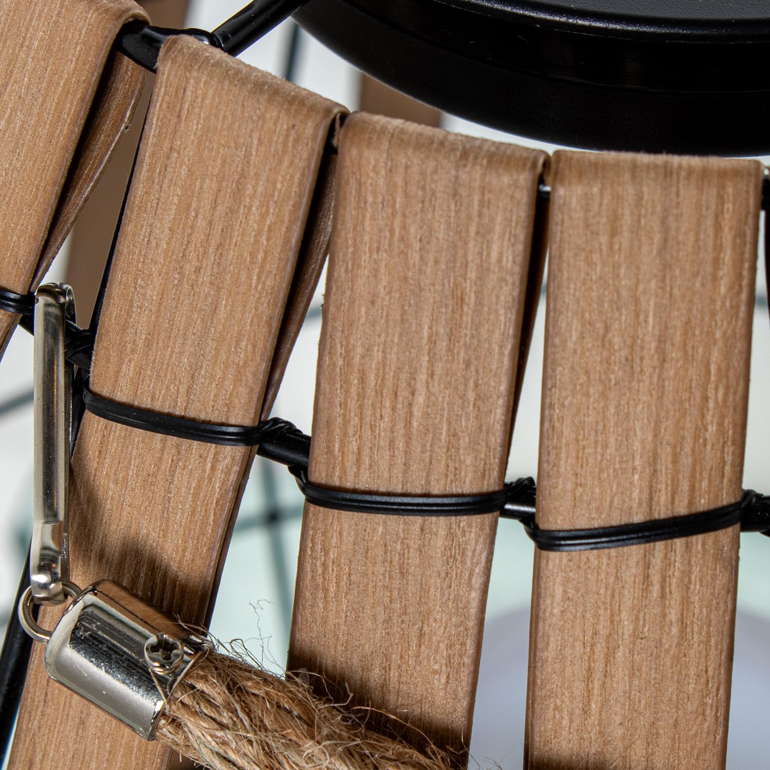 LÁMPARA SOLAR 45CM PIE/SOBREMESA HIERRO/PP+PE C/VELA LED_°39X45CM - immagine 3