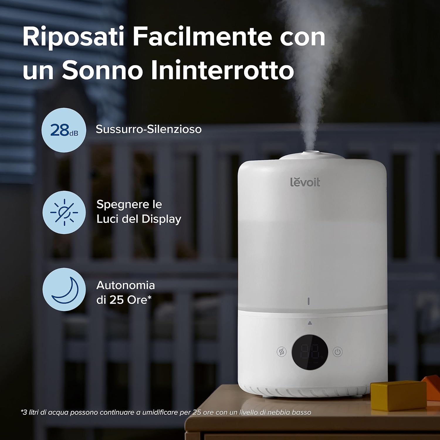 Levoit Umidificatore Ambiente Smart Top-Fill Dual 200S 3L - immagine 5
