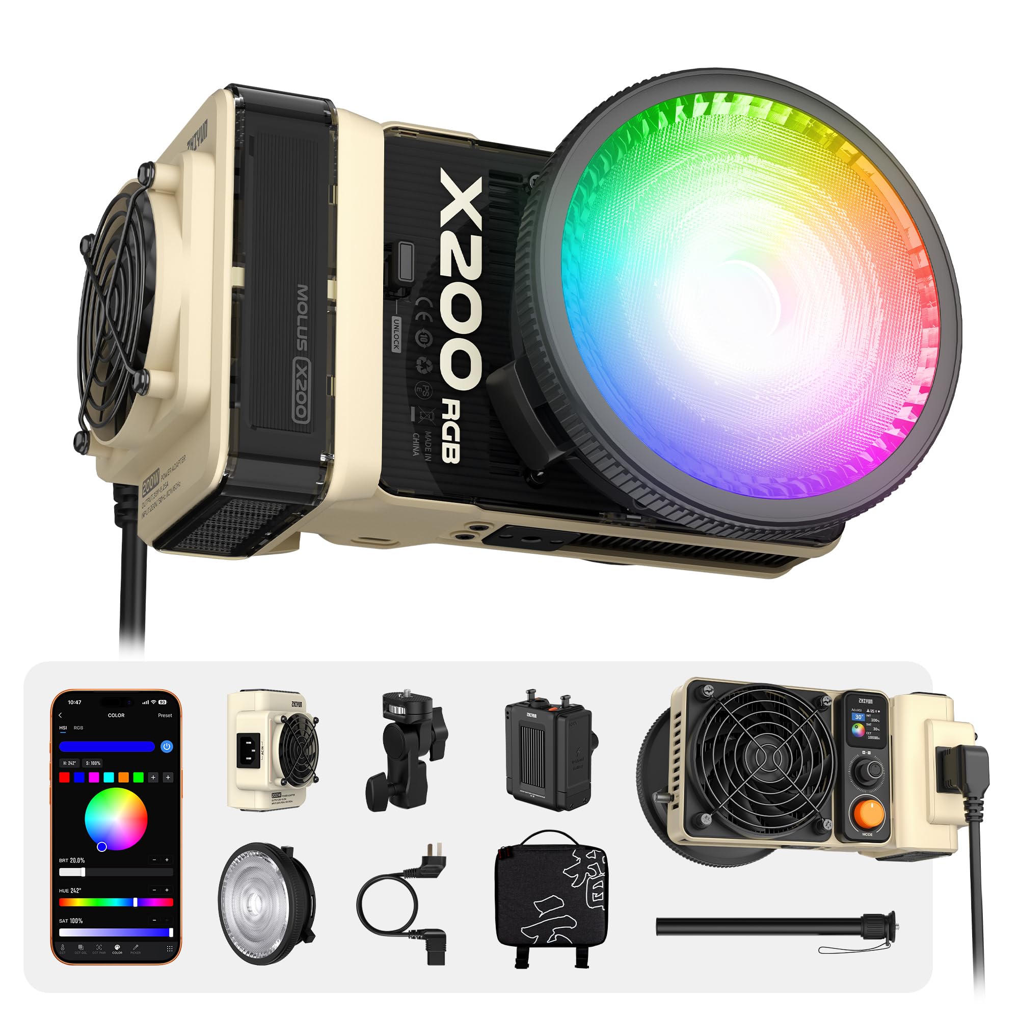 Zhiyun MOLUS X200 RGB COMBO - Luce Video 200W