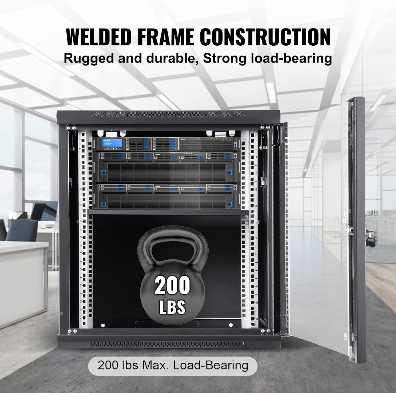 Vevor Armadio Server Rete Montaggio a Parete 9U - immagine 4