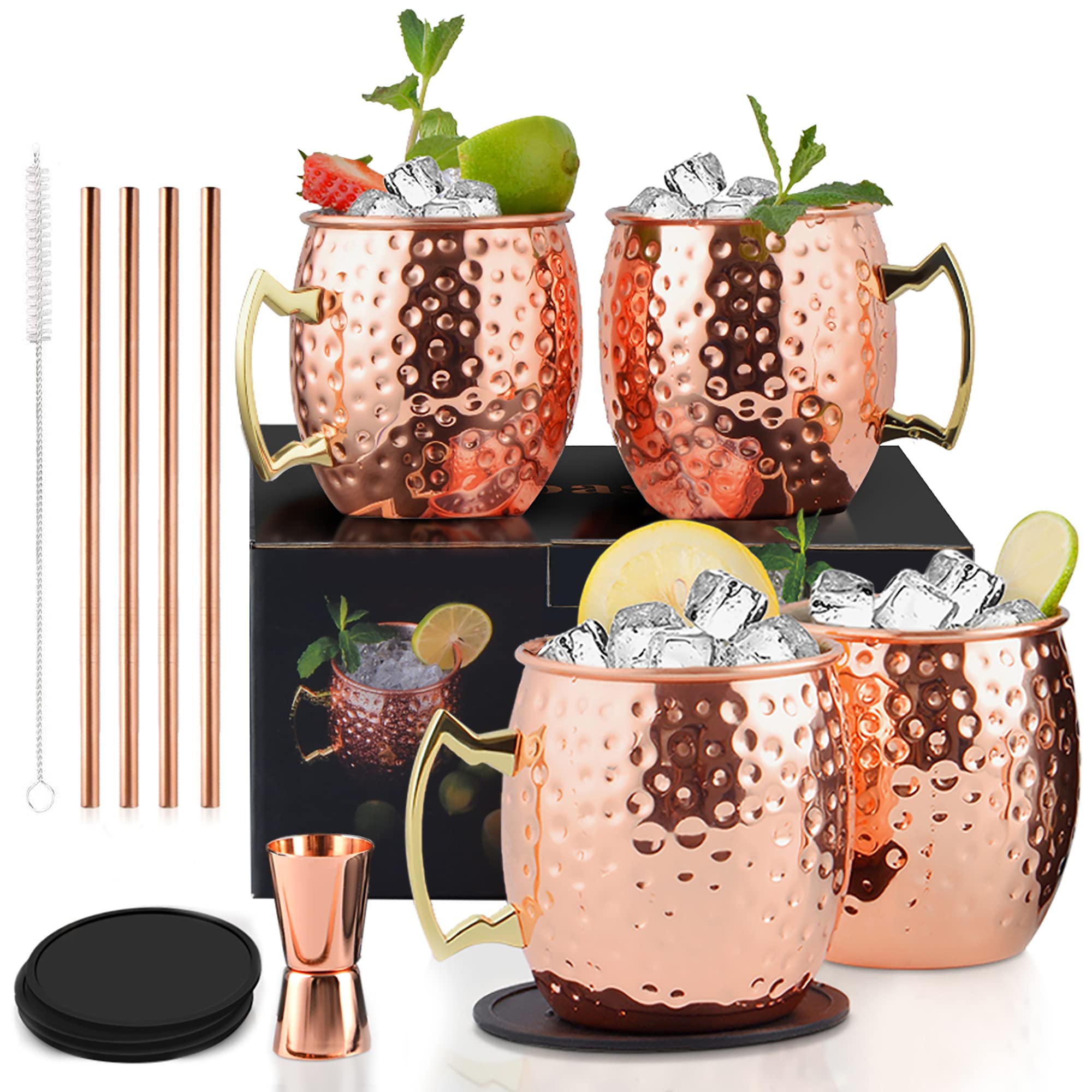 Set 4 Tazze Rame Moscow Mule 530ml Double Wall