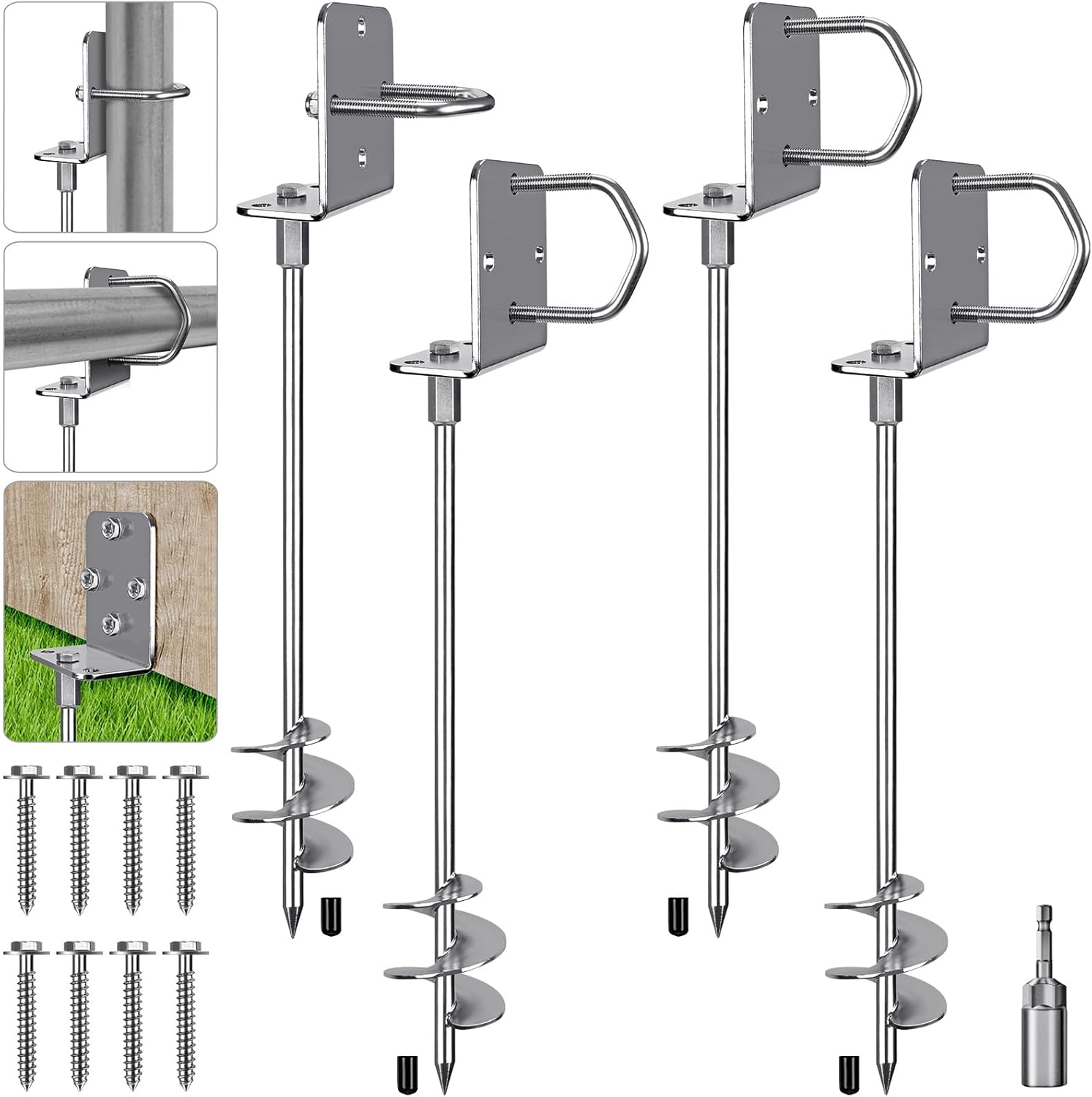 Lifeswell Kit Ancoraggi a Spirale 76cm (Set da 4) - immagine 1