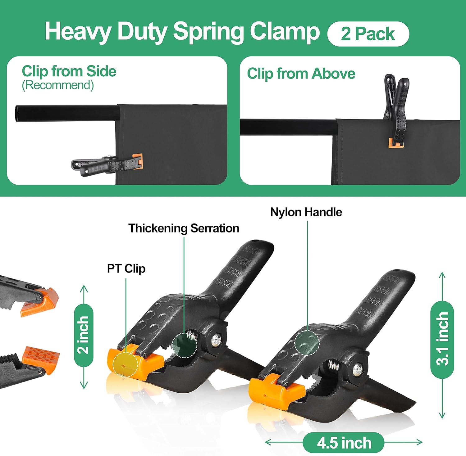 Emart Sfondo Nero con Supporto 1,5 x 2,6 m - immagine 6