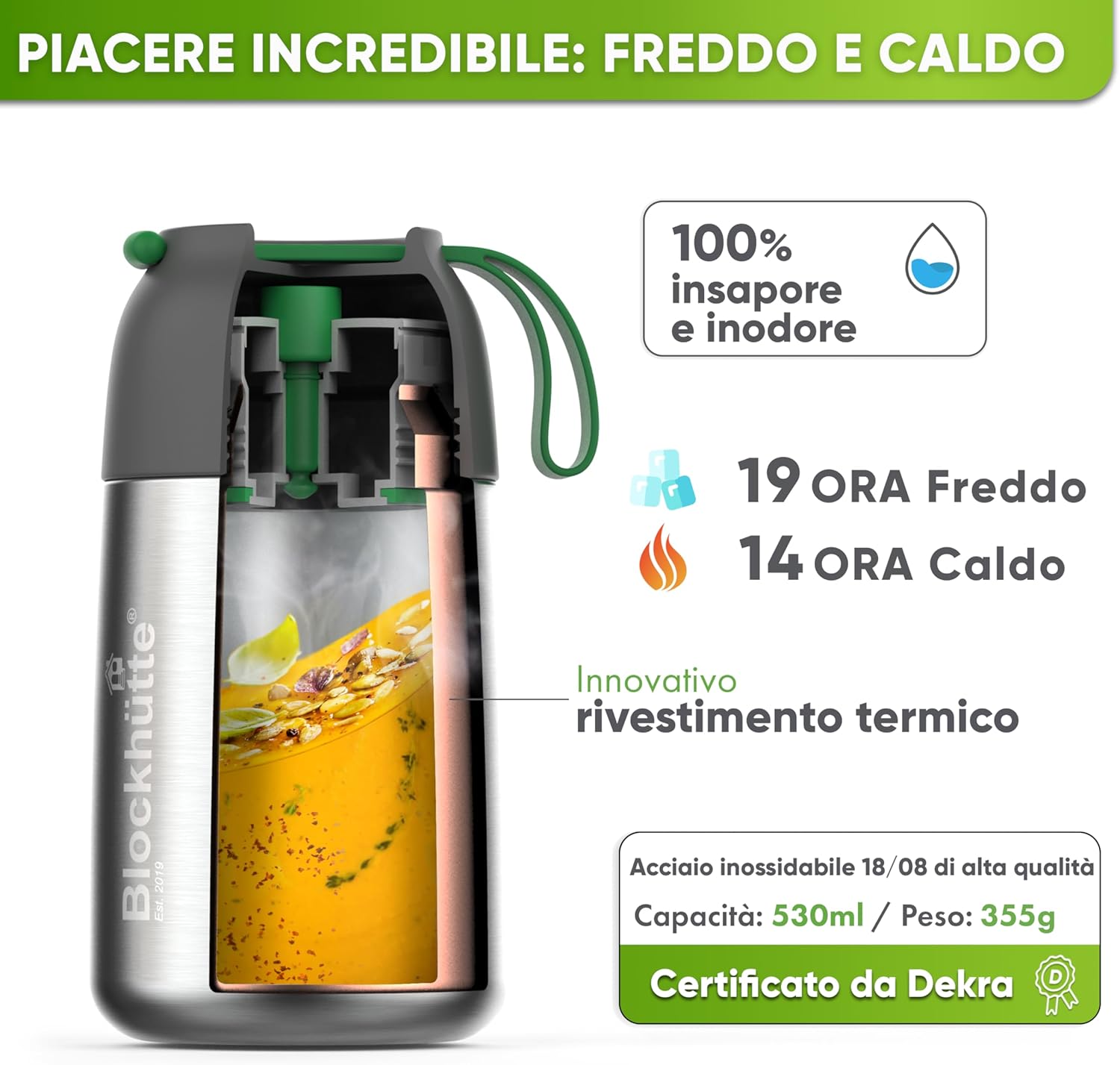 Blockhütte Contenitore Termico per Alimenti Caldi 530ml - immagine 3