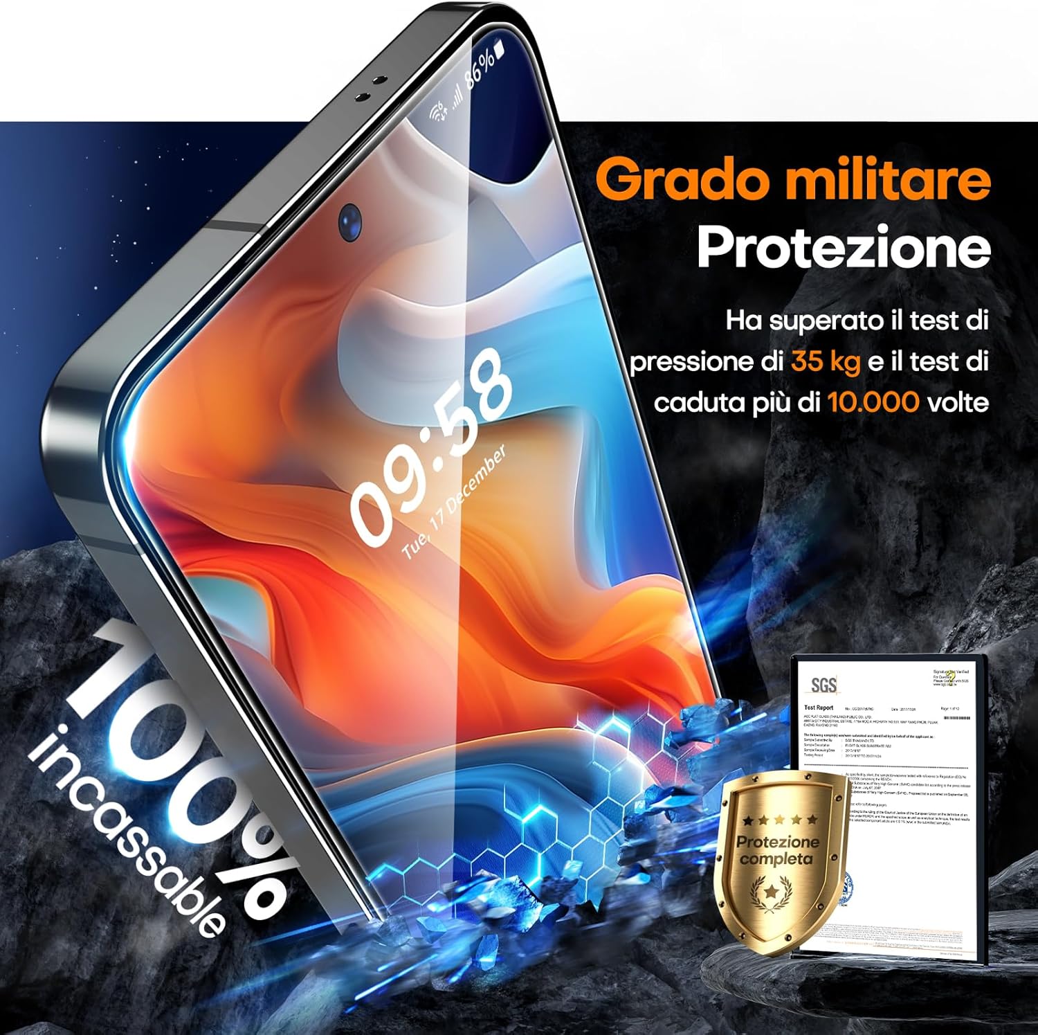 LϟK 2 Pezzi Vetro Temperato per Samsung Galaxy S25 Plus - immagine 3