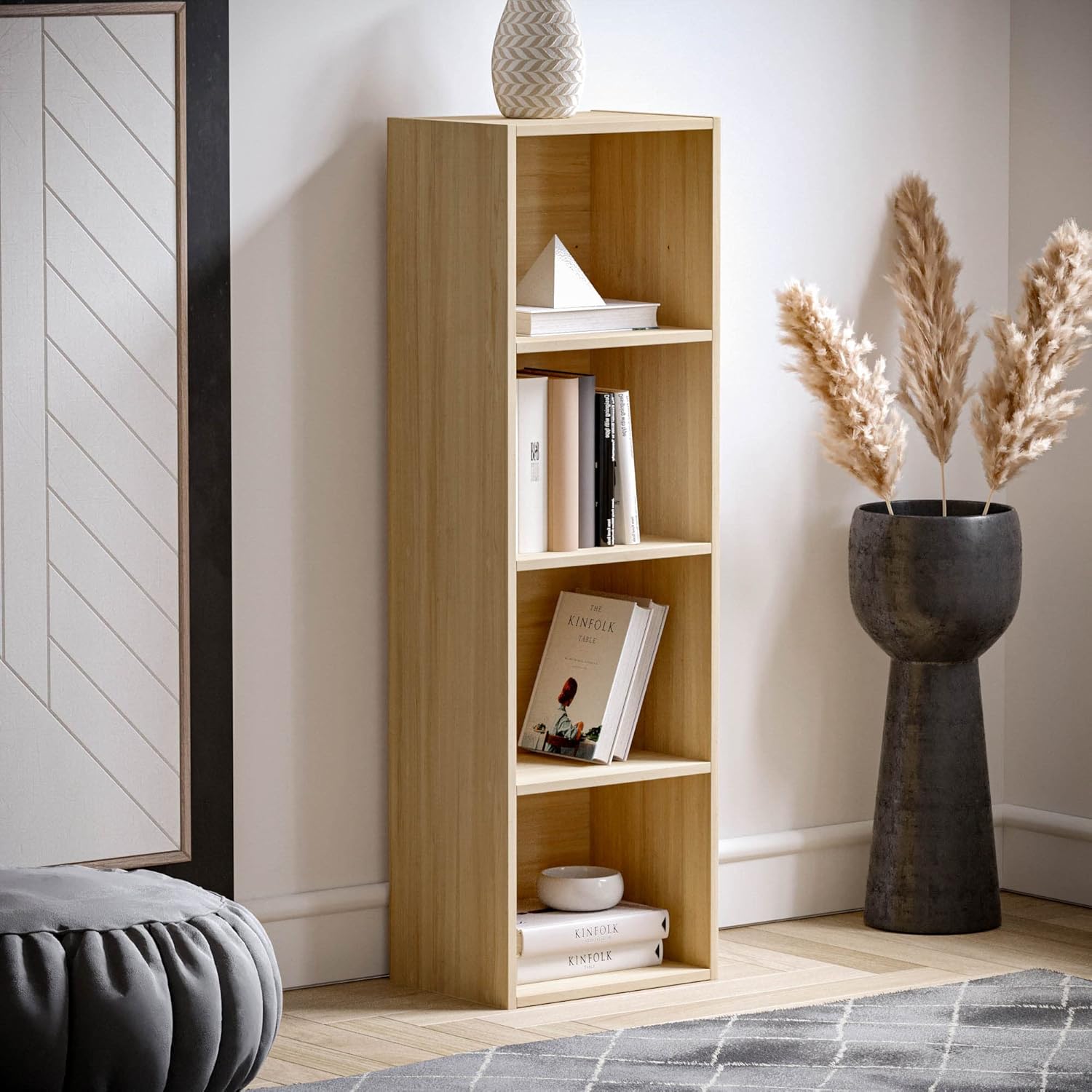 Vida Designs Oxford Cube Libreria, Legno ingegnerizzato, Quercia, 4 Ripiani - immagine 6