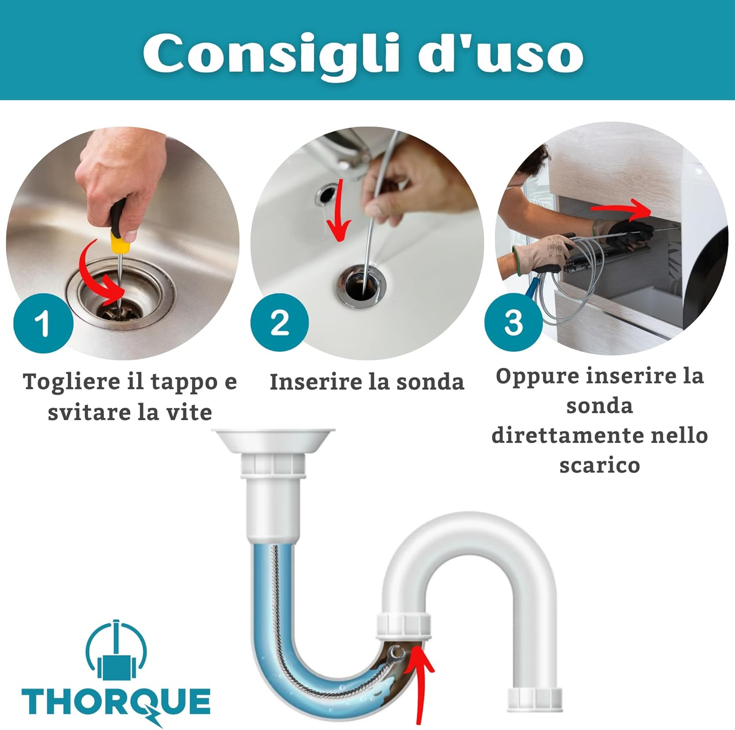 Thorque - Sonda Sturatubi 1,5 metri - immagine 5