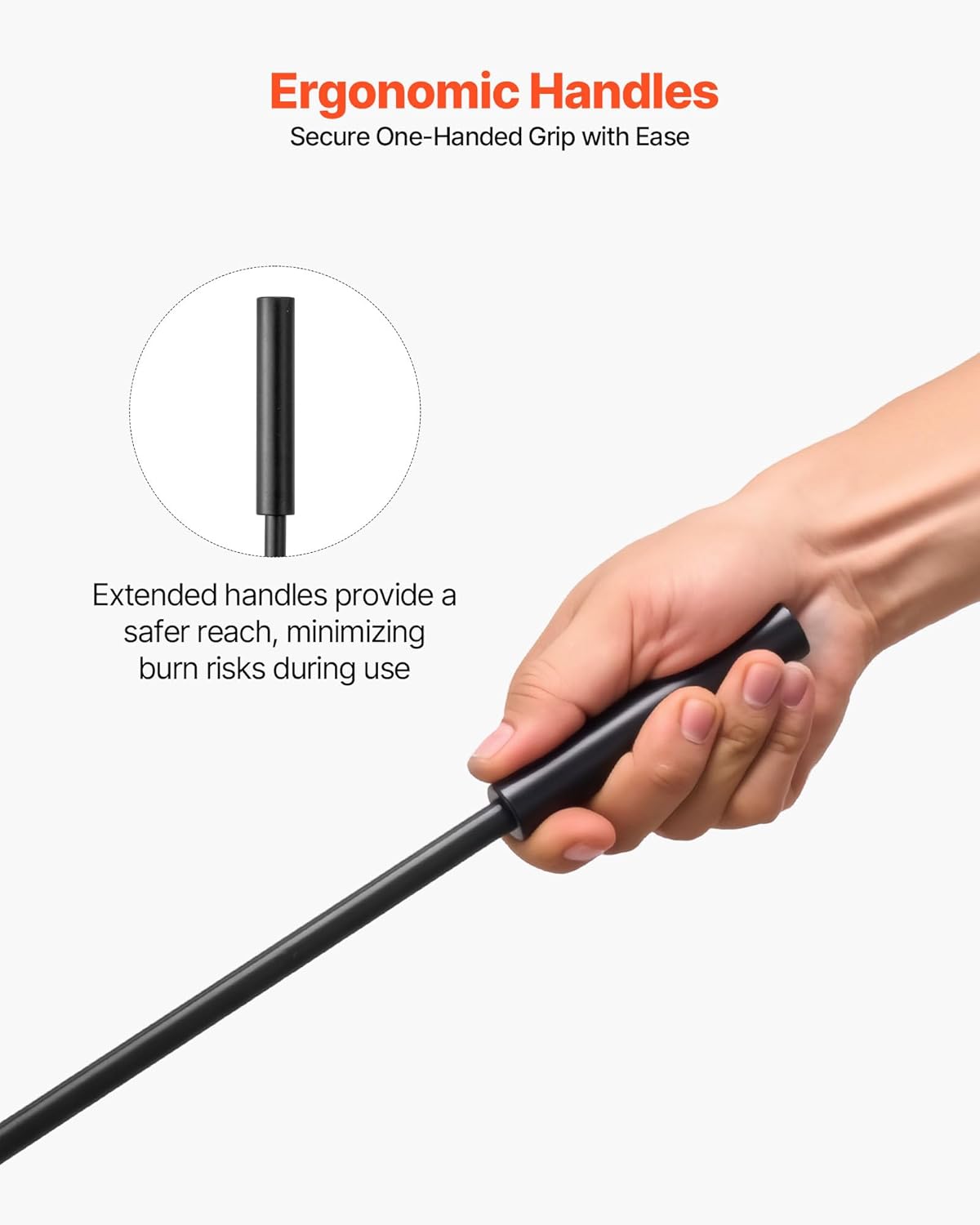 VEVOR Set Attrezzi per Camino 5 Pezzi, Nero - immagine 4