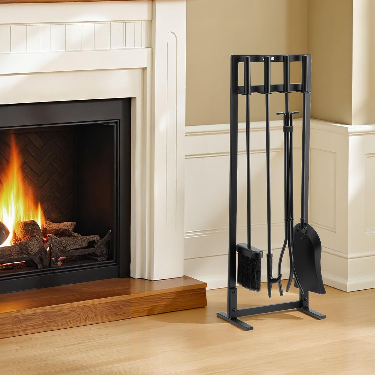 VEVOR Set Attrezzi per Camino 5 Pezzi, Nero - immagine 8