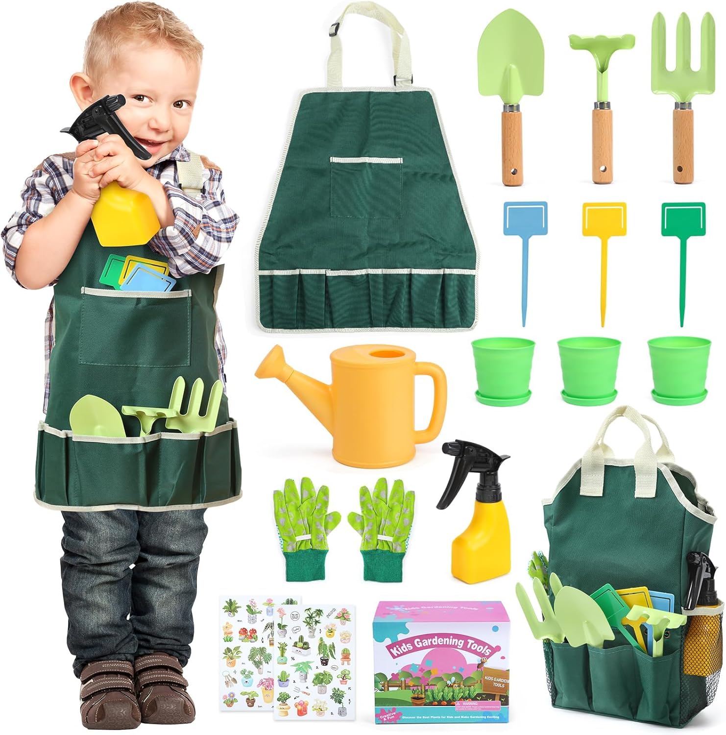 Set Attrezzi da Giardinaggio per Bambini - 20 Pezzi - immagine 1