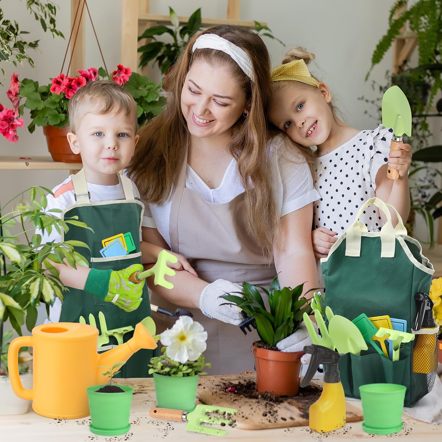 Set Attrezzi da Giardinaggio per Bambini - 20 Pezzi - immagine 8