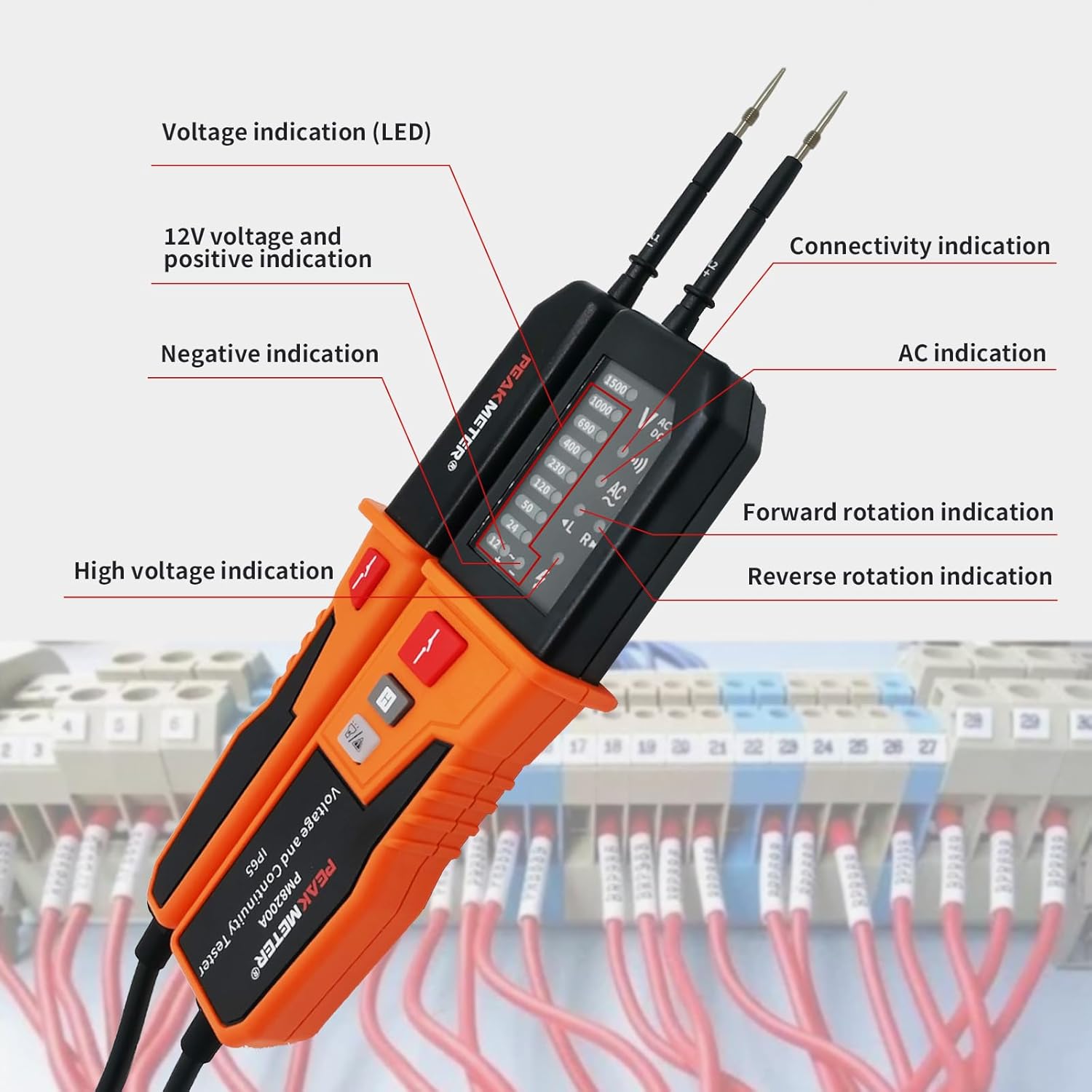 Tester di Tensione e Continuità 12V-1500V (PM8200A) - immagine 3