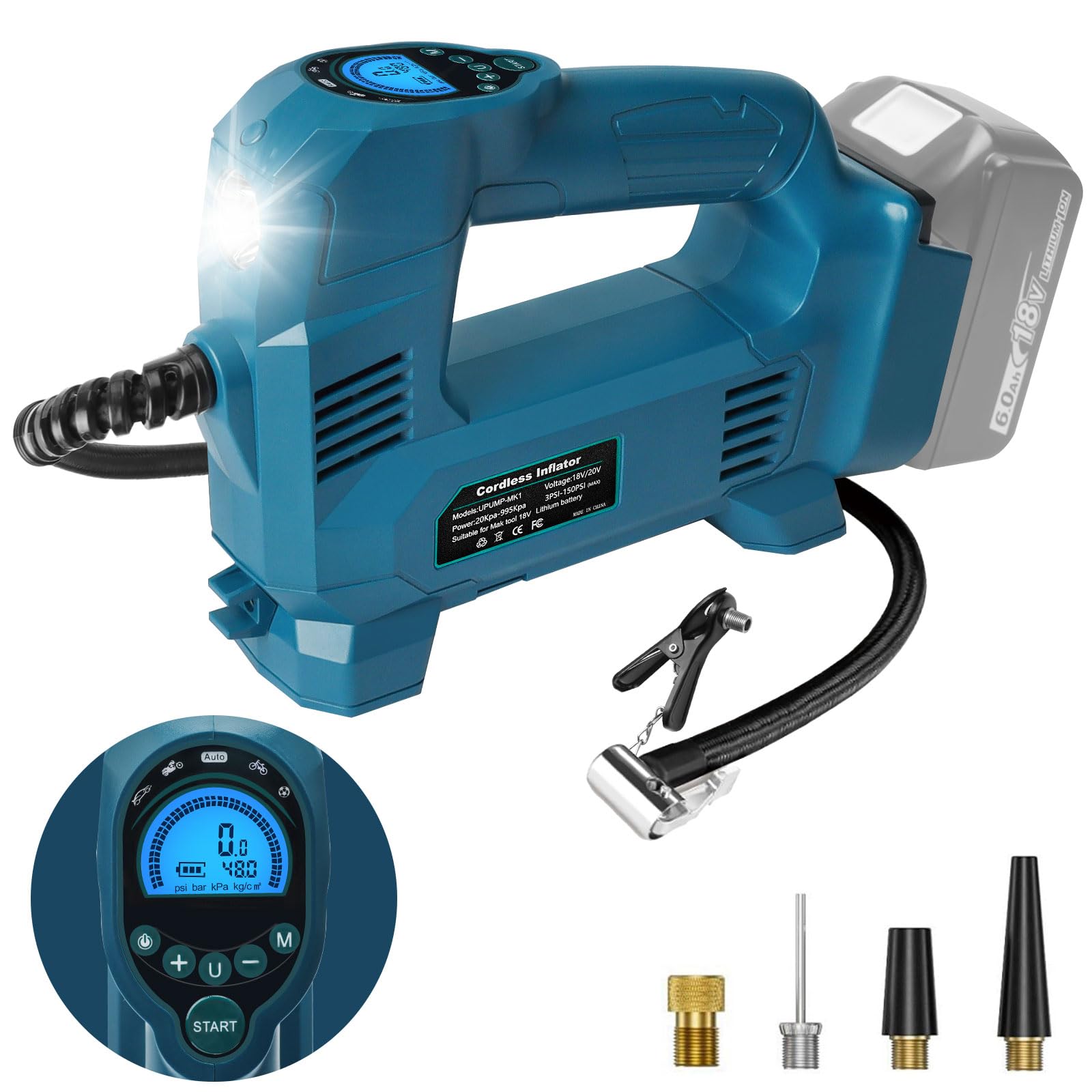 QUPERR Compressore d'Aria Portatile 10,3 bar