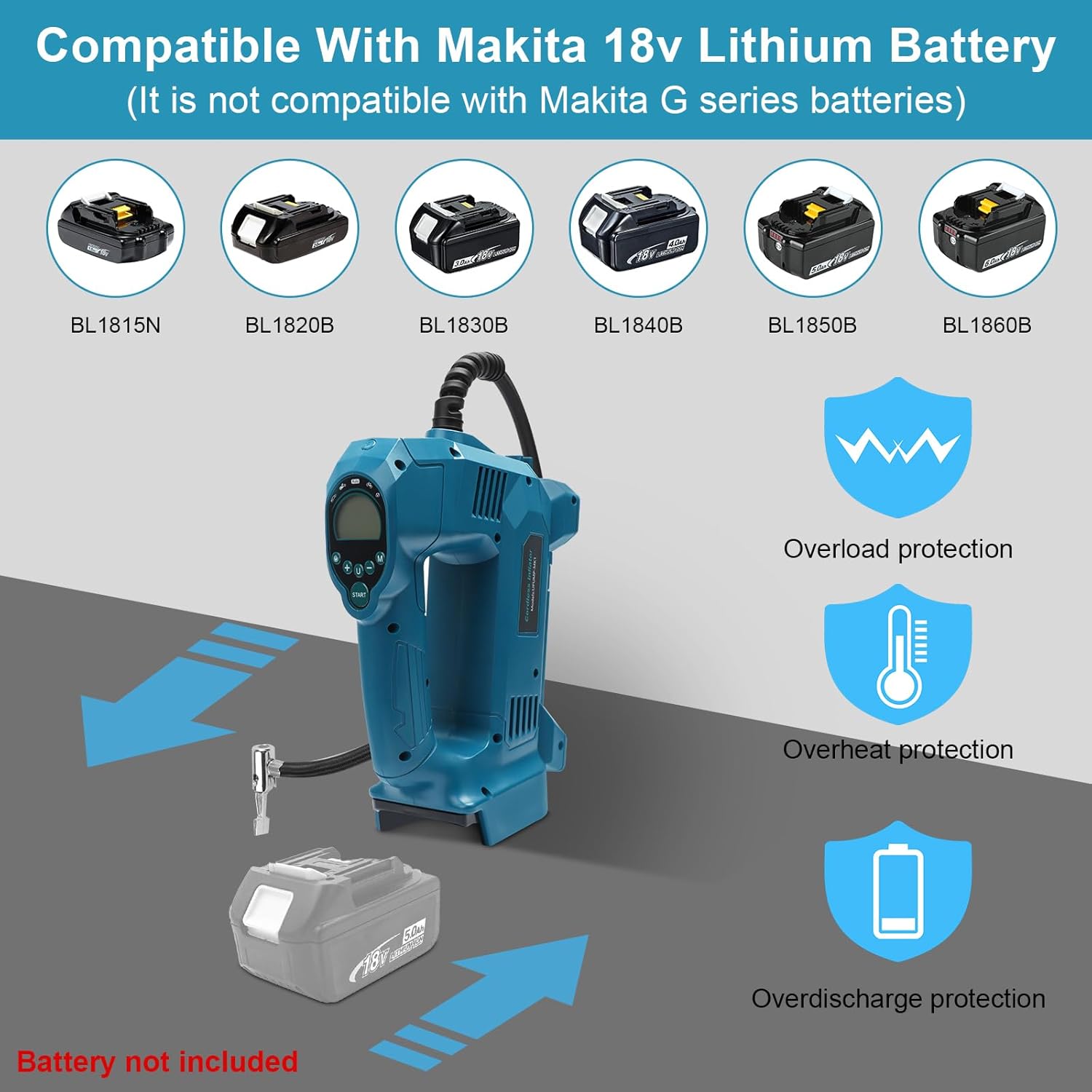 QUPERR Compressore d'Aria Portatile 10,3 bar - immagine 3